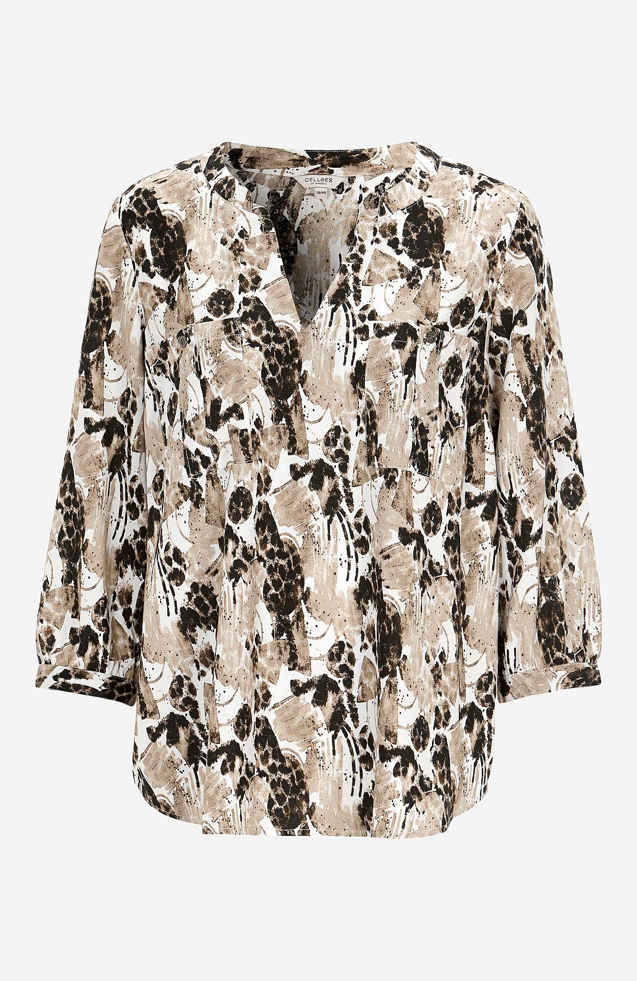 Blus med fickor Marlene