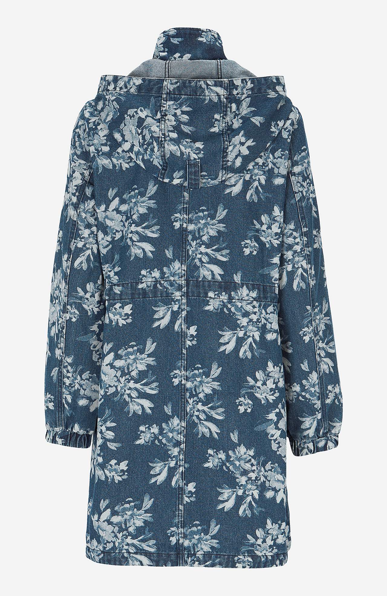 Mönstrad parkas i denim