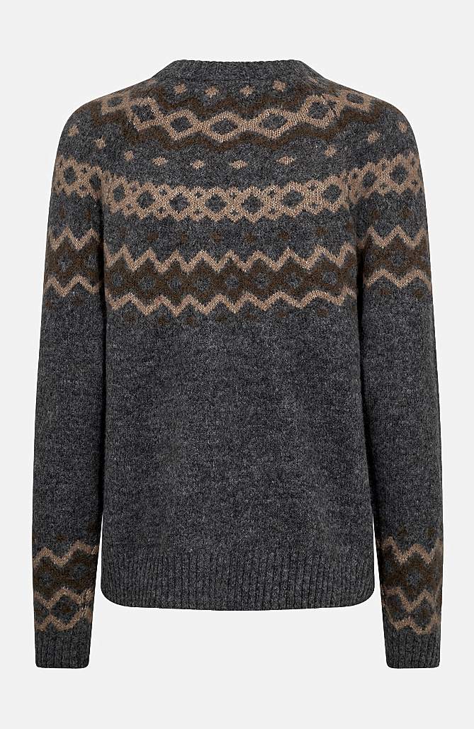 Cardigan med jacquardstickat mönster Merla