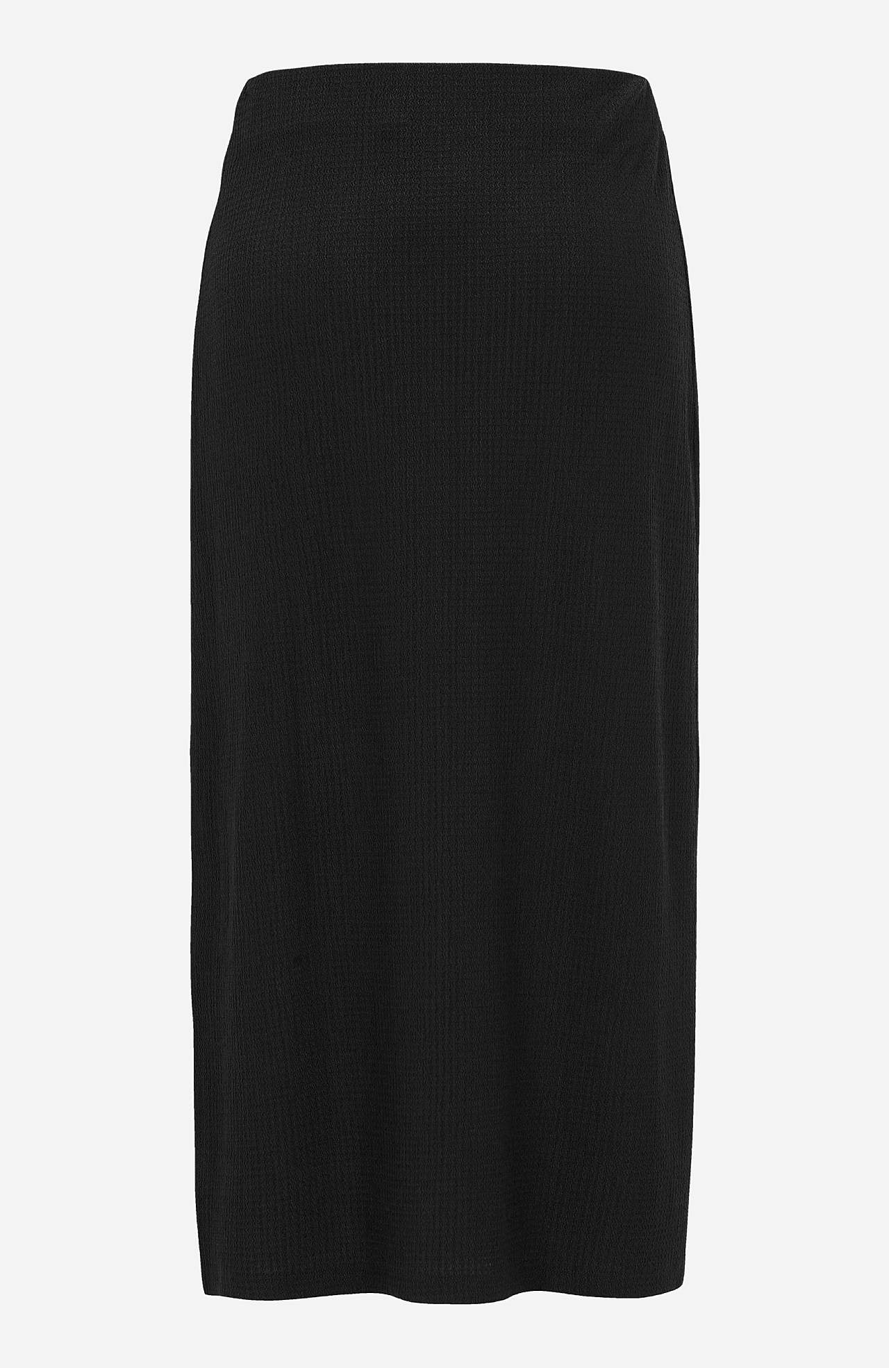 Trikåkjol med slits Janet