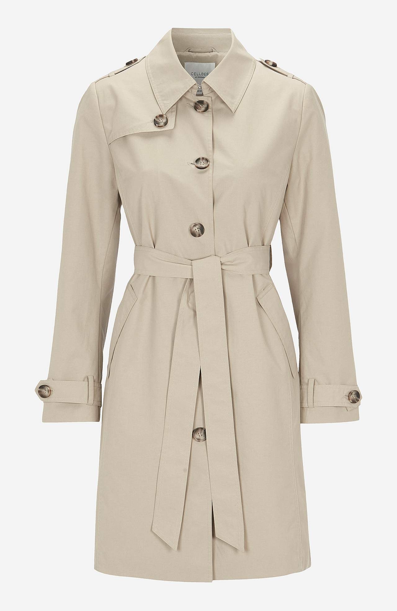 Enkelknäppt trenchcoat