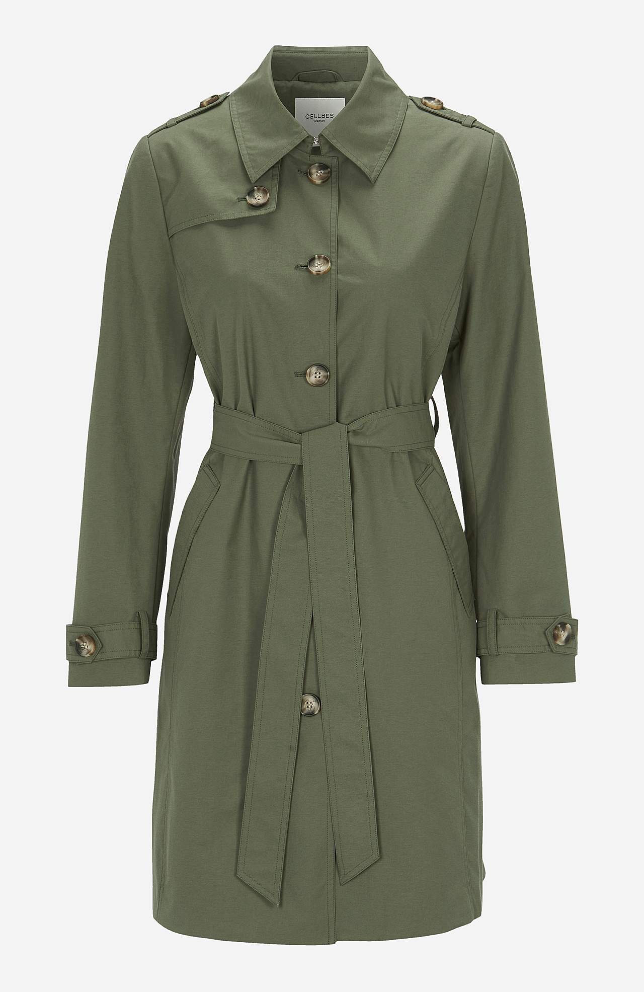 Enkelknäppt trenchcoat