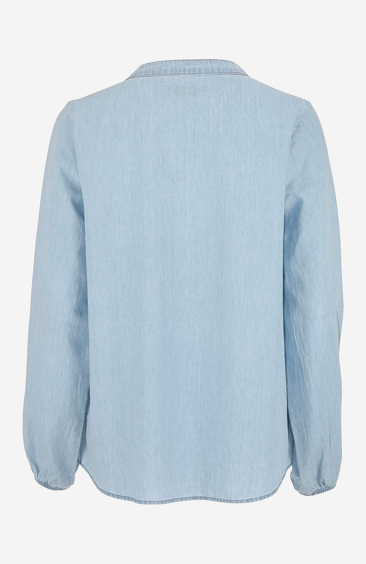 Jeansskjorta med volangdetaljer