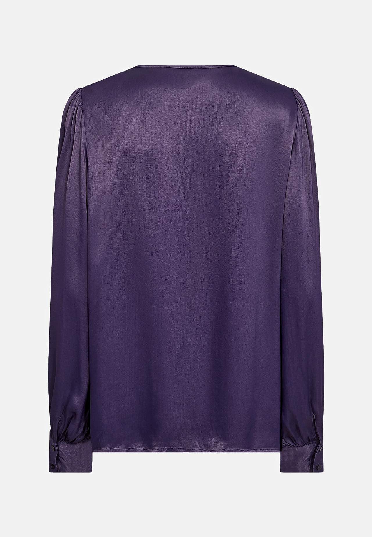 Satinblus med v-ringning