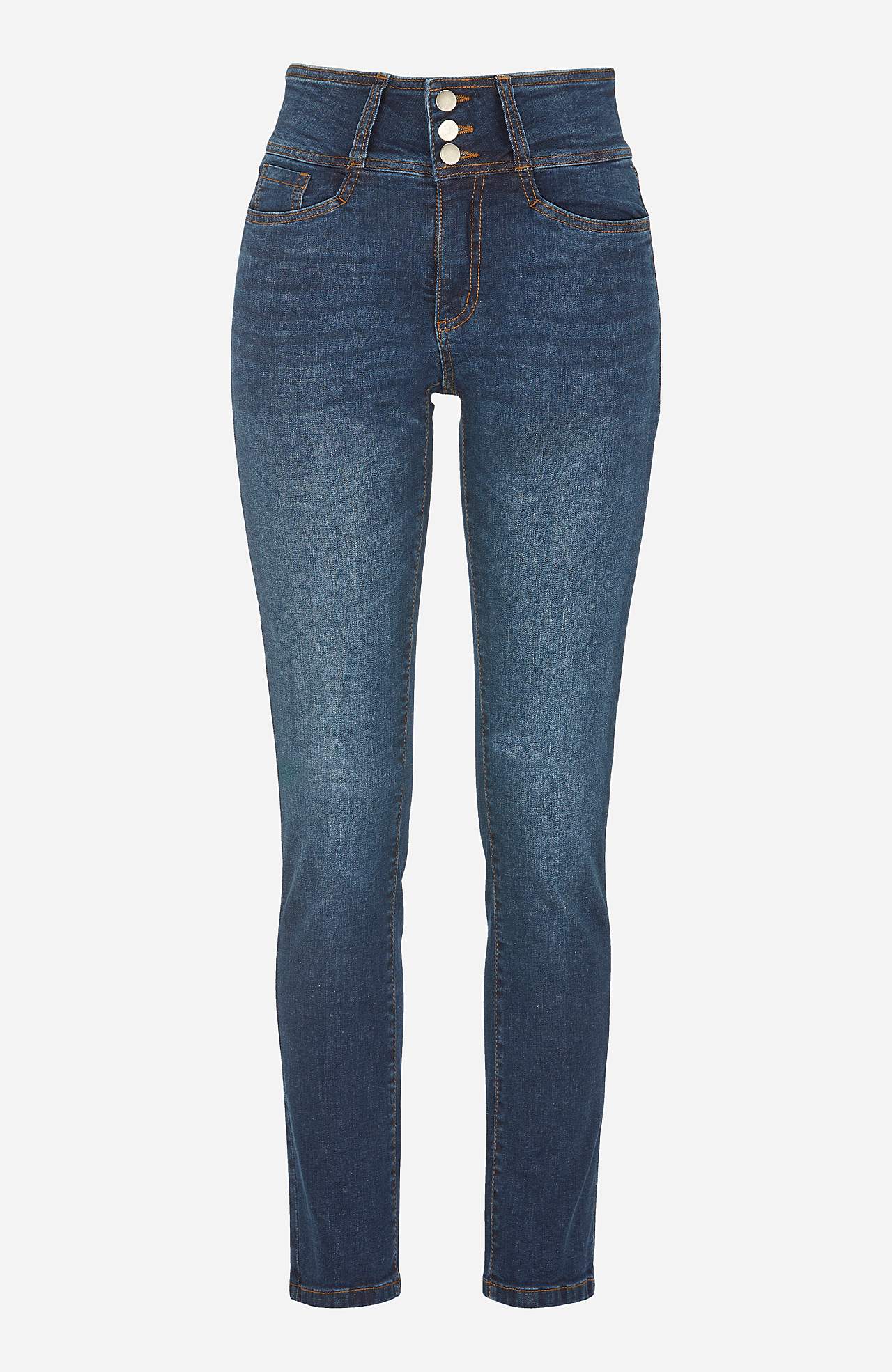 Smala jeans med hög midja - tre längder