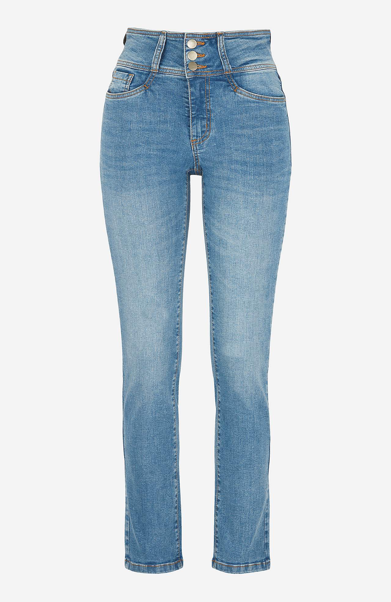Smala jeans med hög midja - tre längder
