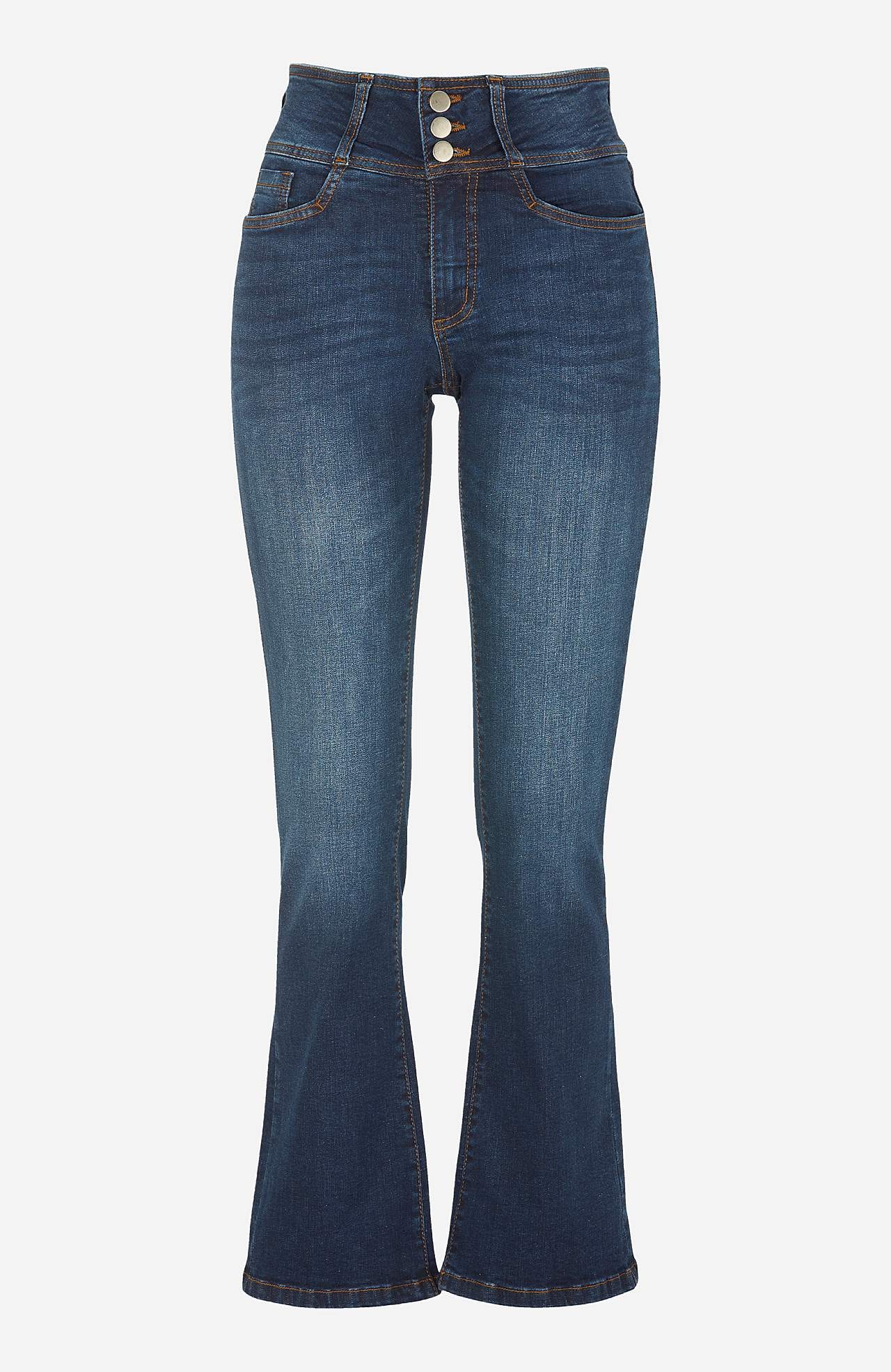 Bootcut jeans med hög midja