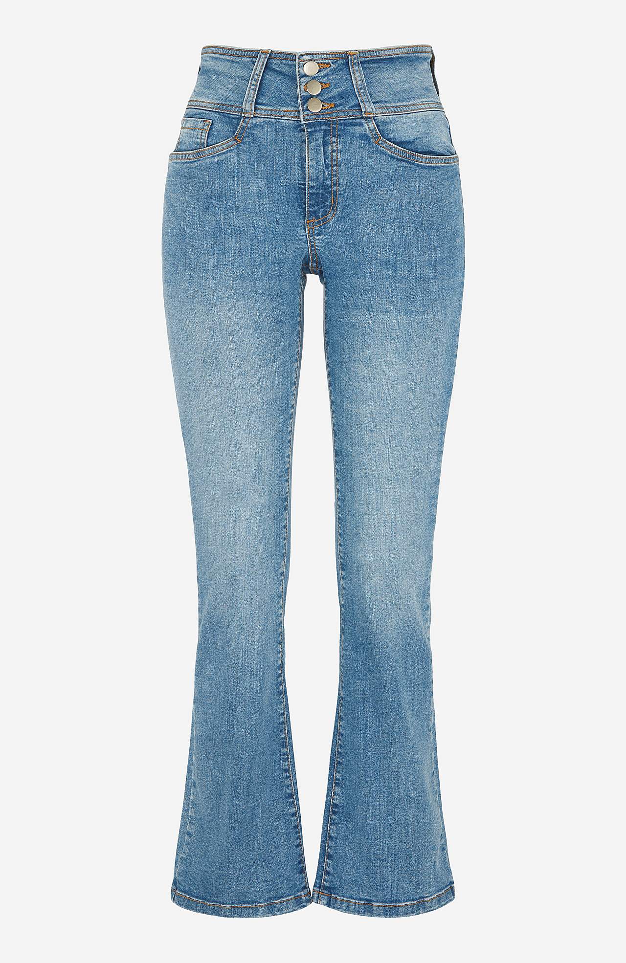 Bootcut jeans med hög midja
