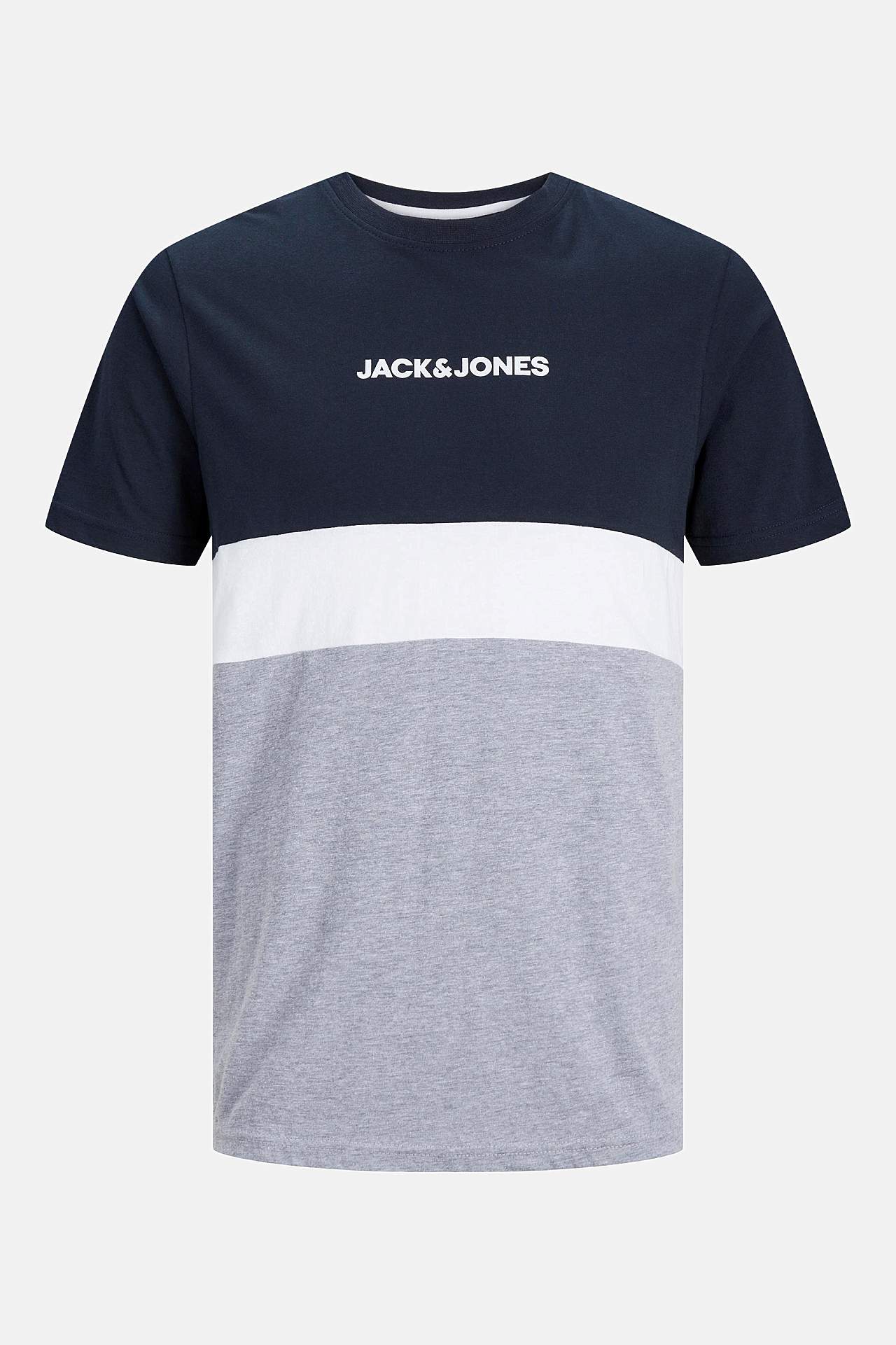 Blockfärgad t-shirt med logotryck