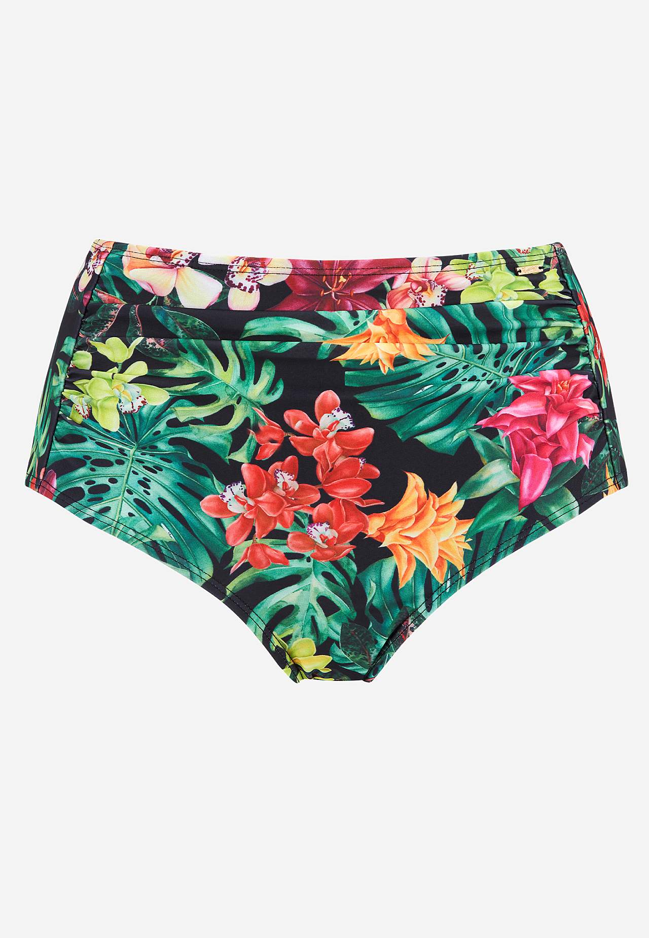 Blommönstrad bikinitrosa med hög midja
