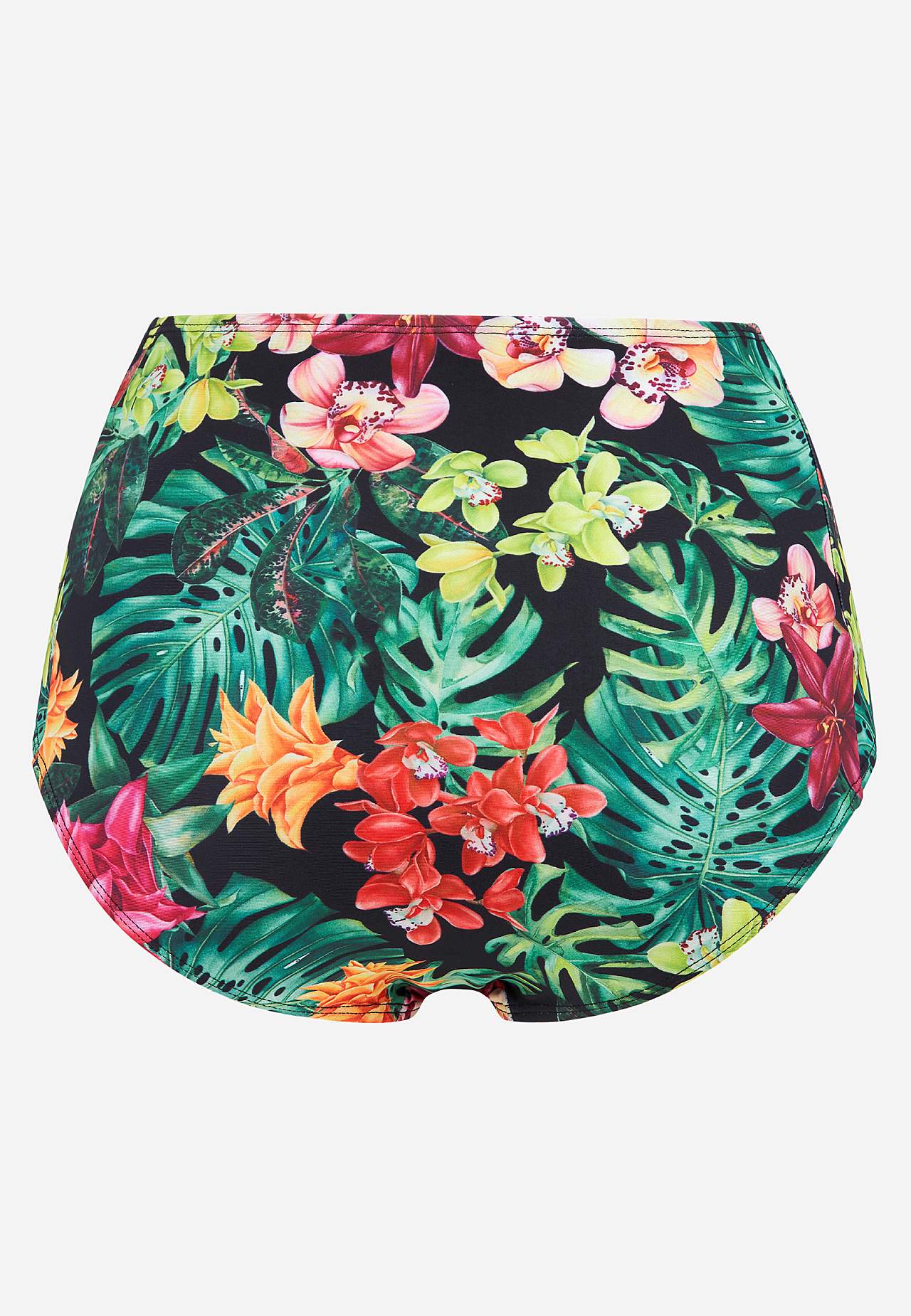 Blommönstrad bikinitrosa med hög midja