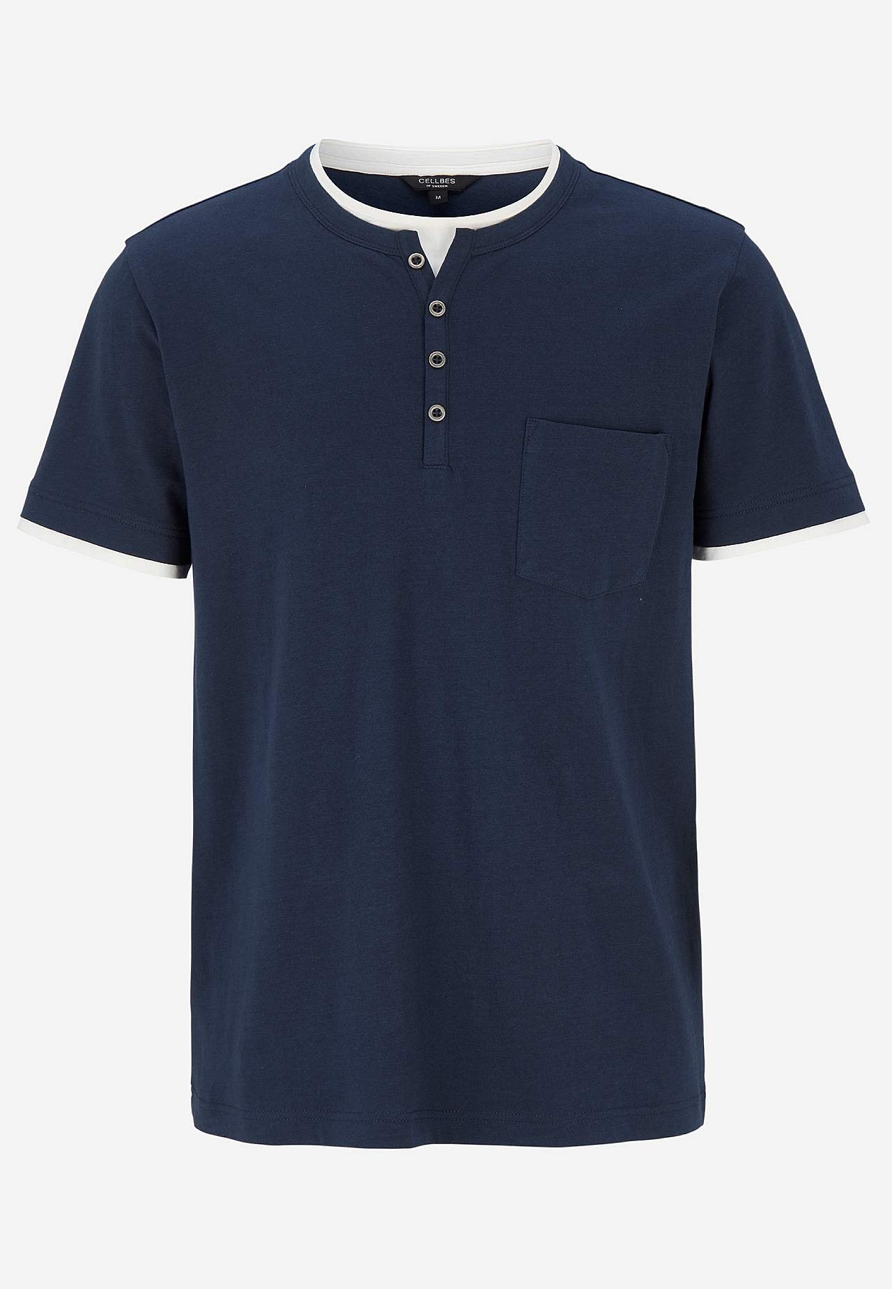 T-shirt med knappslå