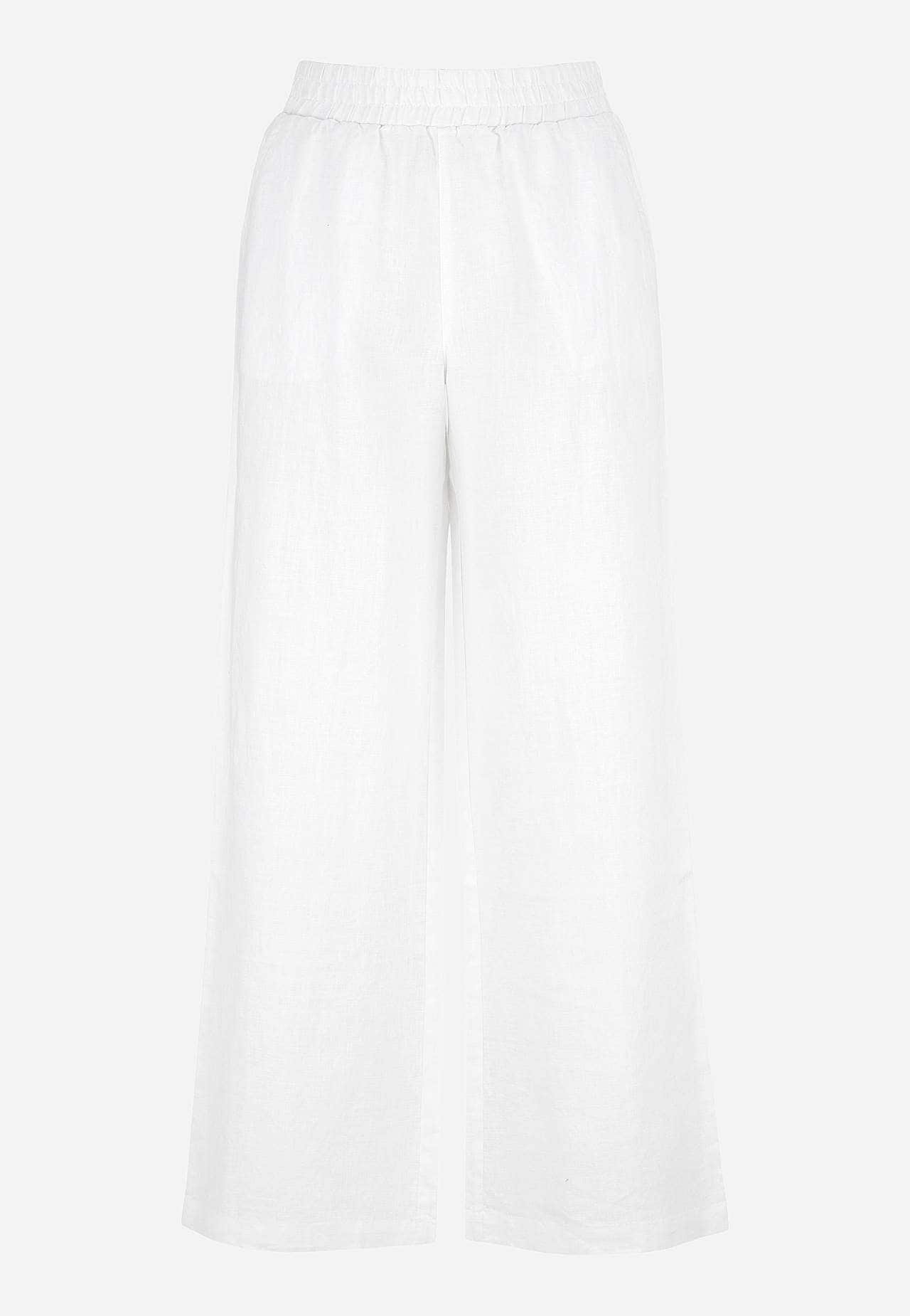 Linnebyxa Premium med vida ben