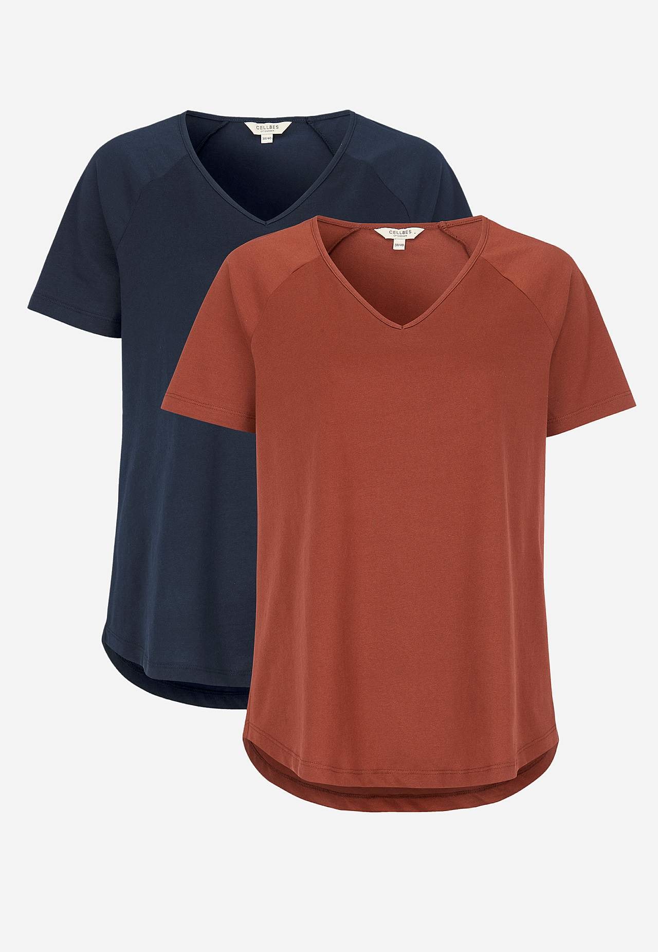 Trikåtopp med raglanärm Alex 2-pack