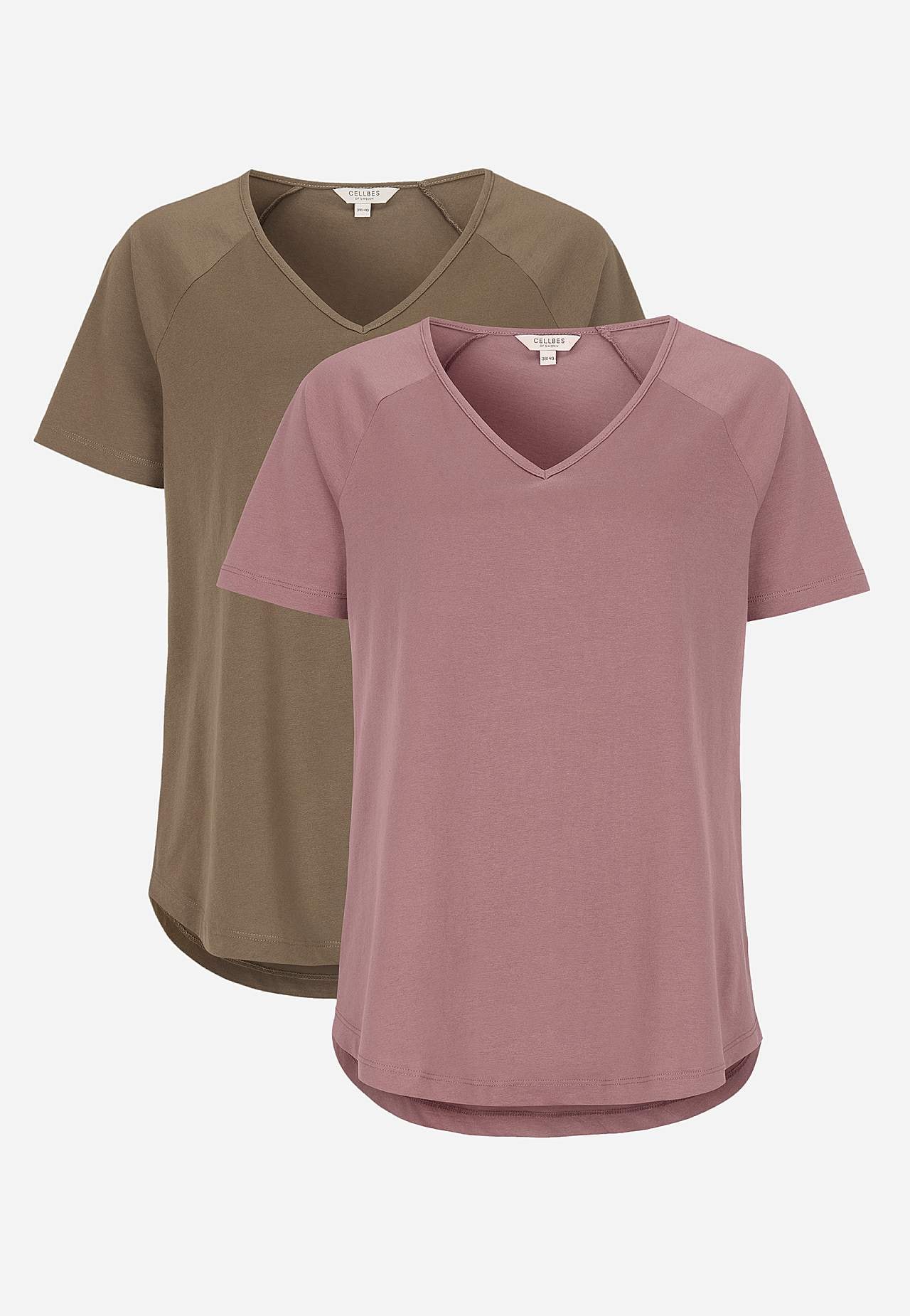 Trikåtopp med raglanärm Alex 2-pack