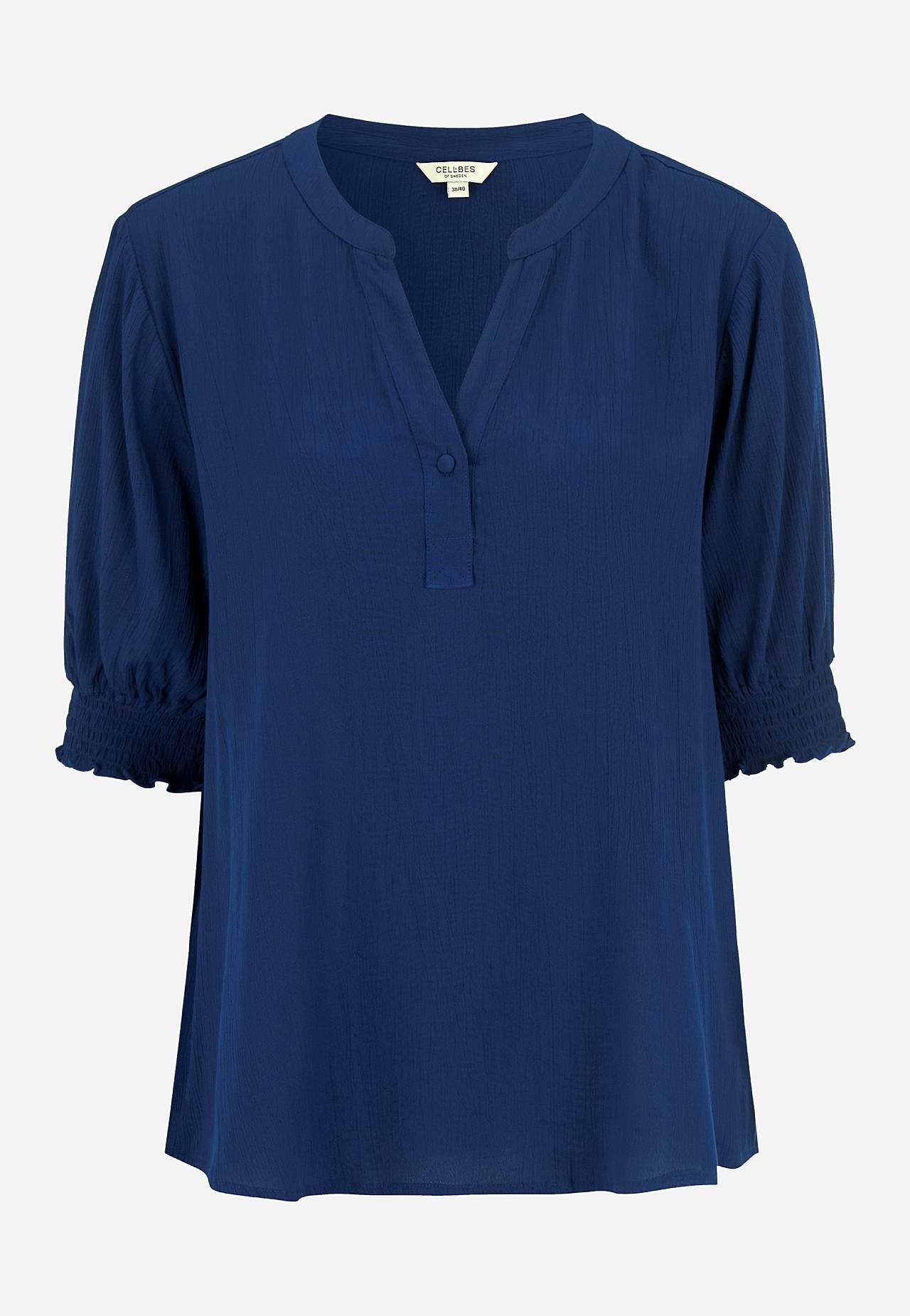 Crepe blus med smock