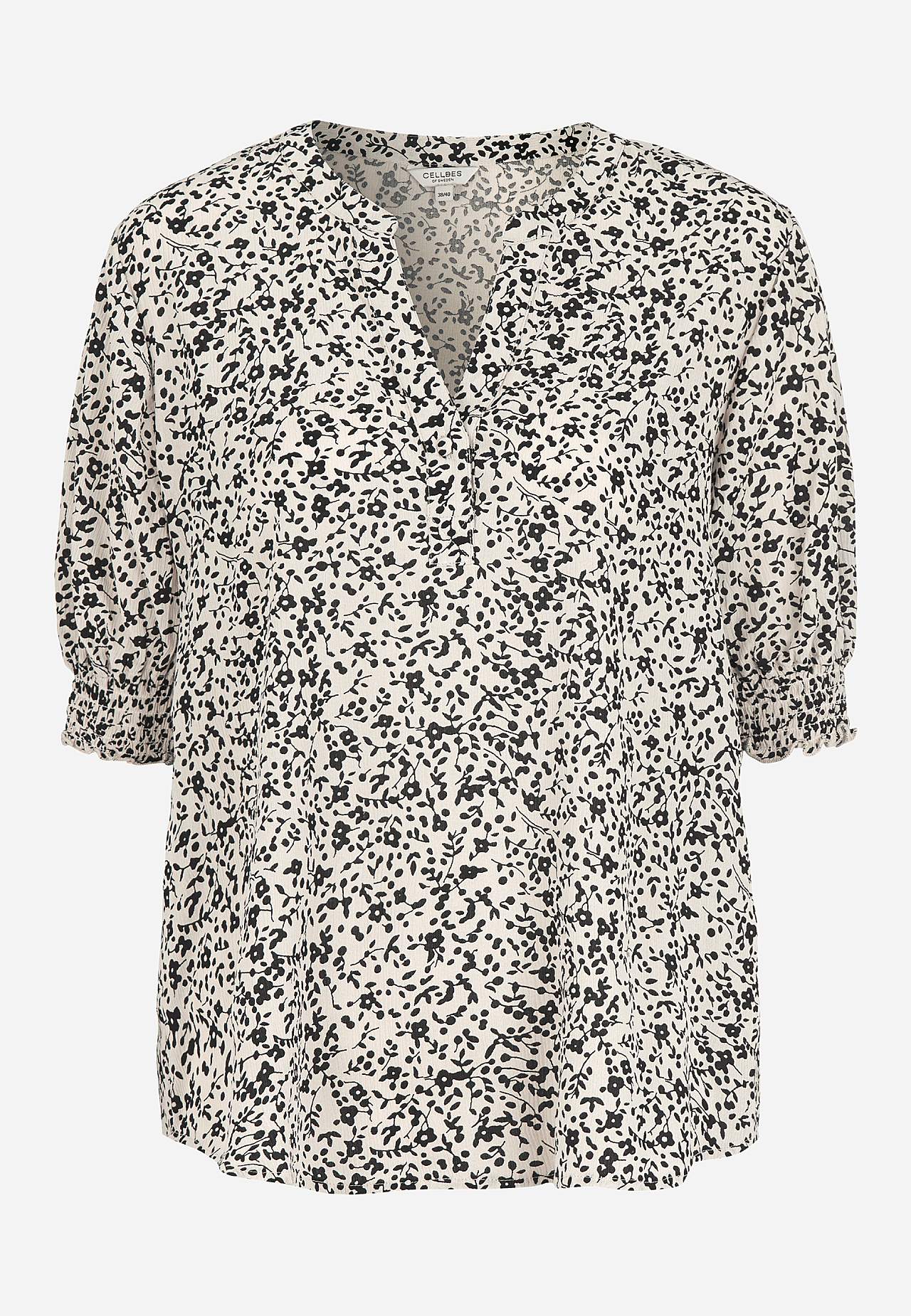 Crepe blus med smock