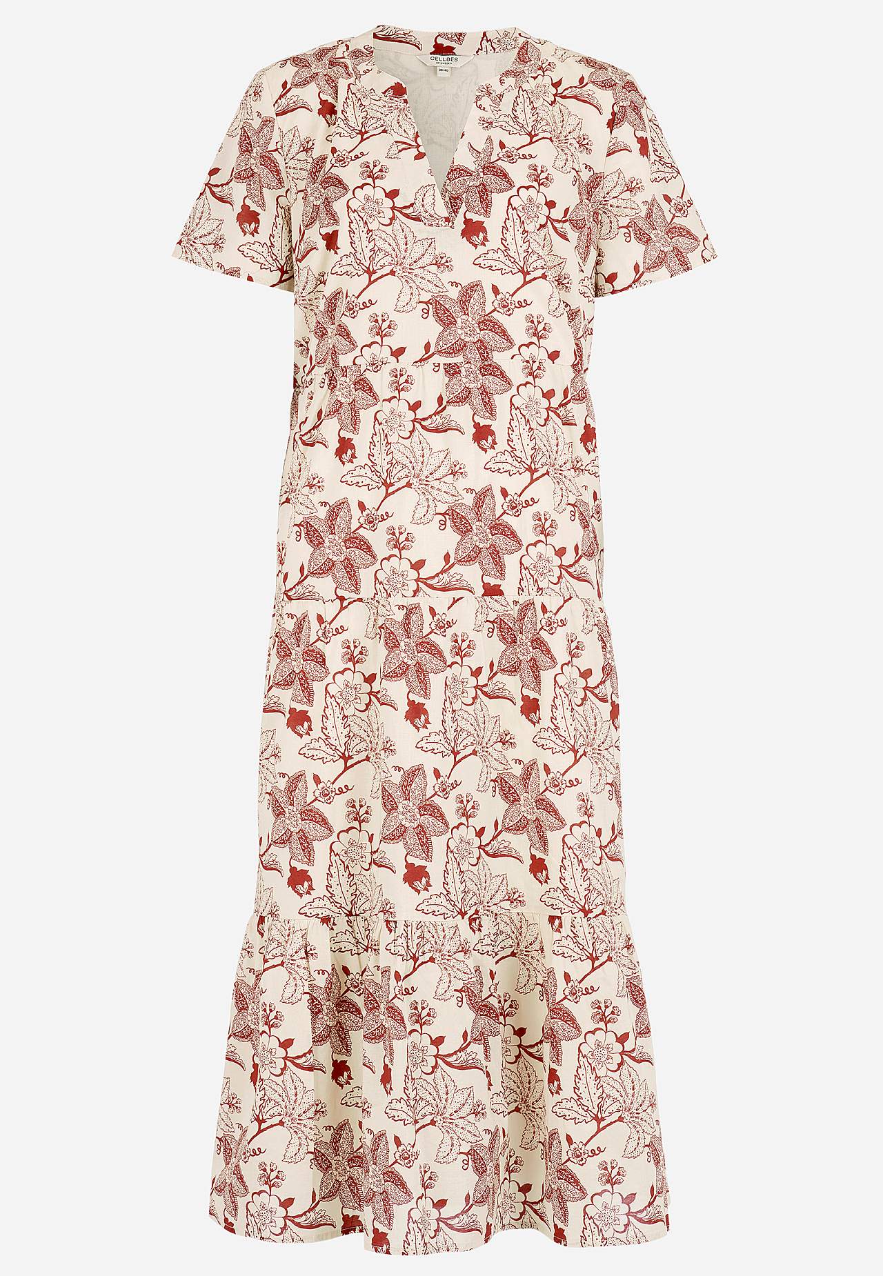 Bomullsklänning med volang