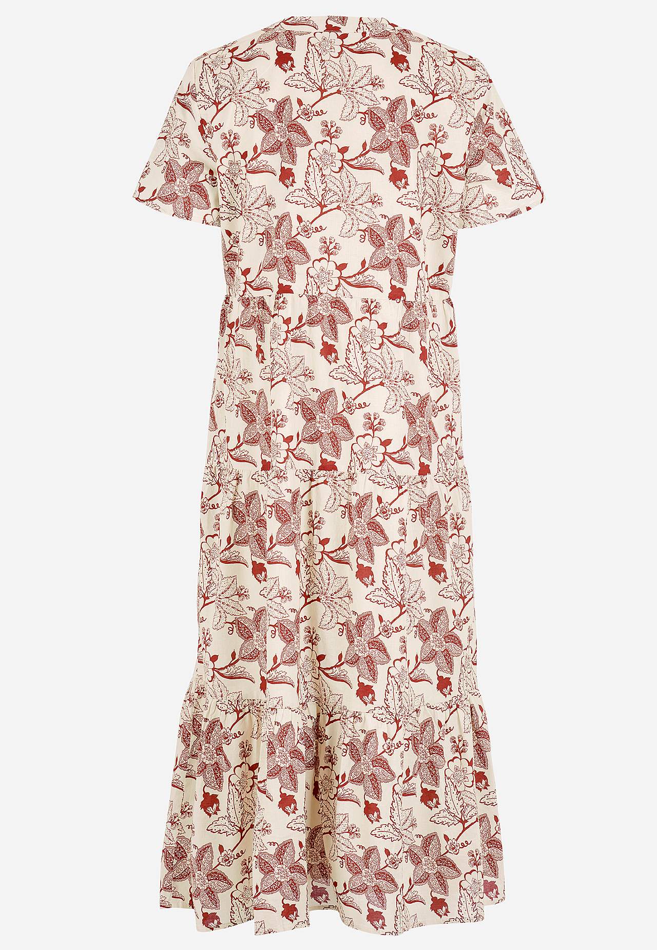 Bomullsklänning med volang