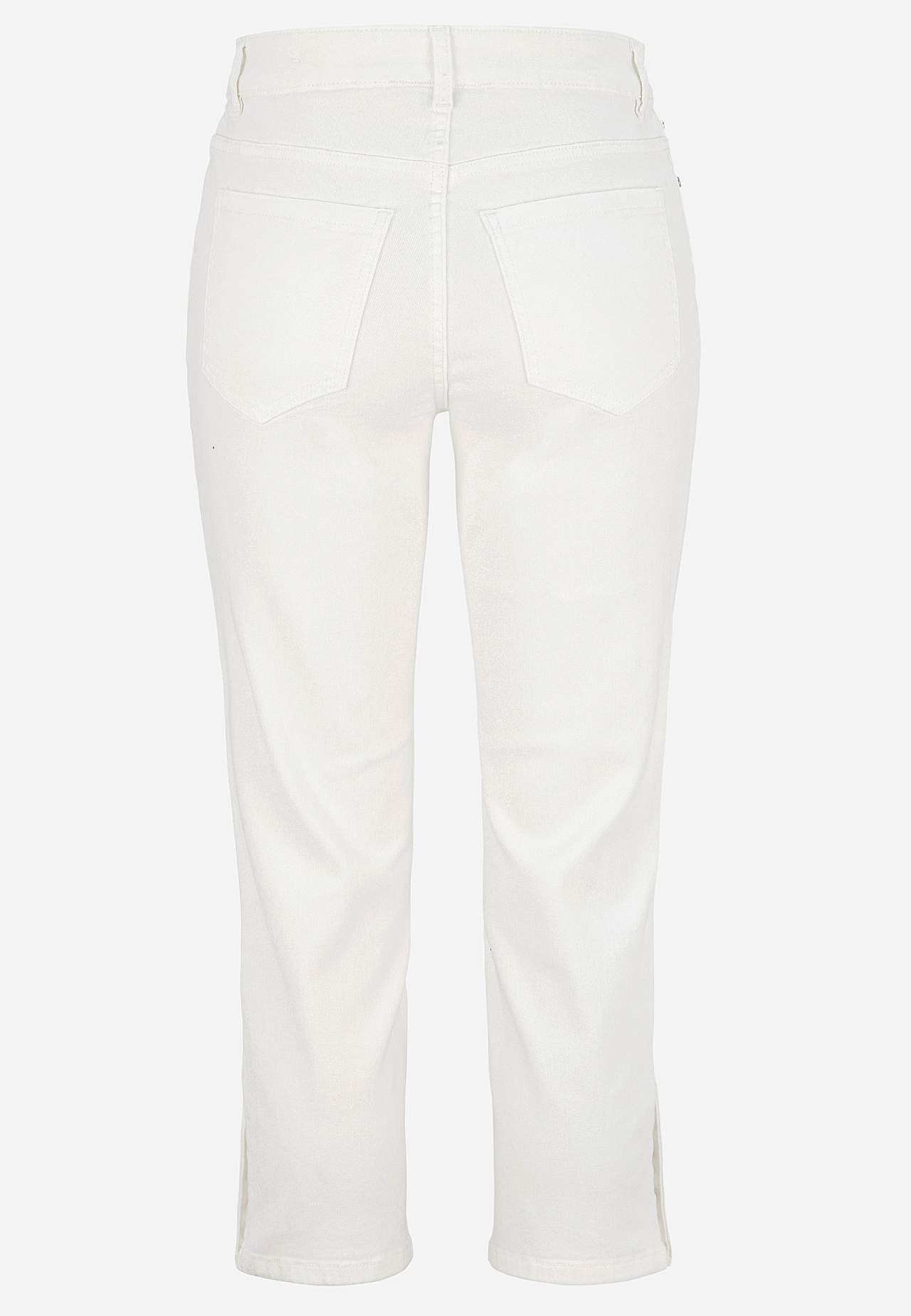 Caprijeans med femficksdesign