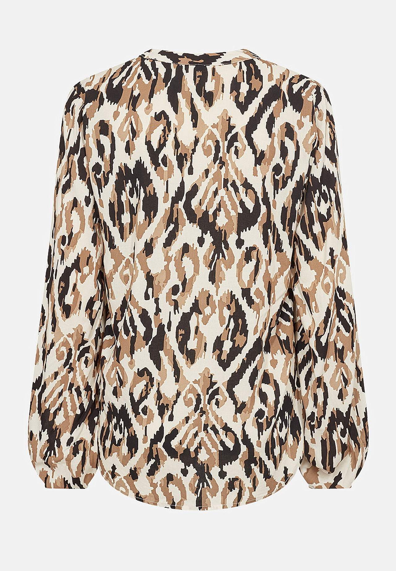 Vävd blus med knappar