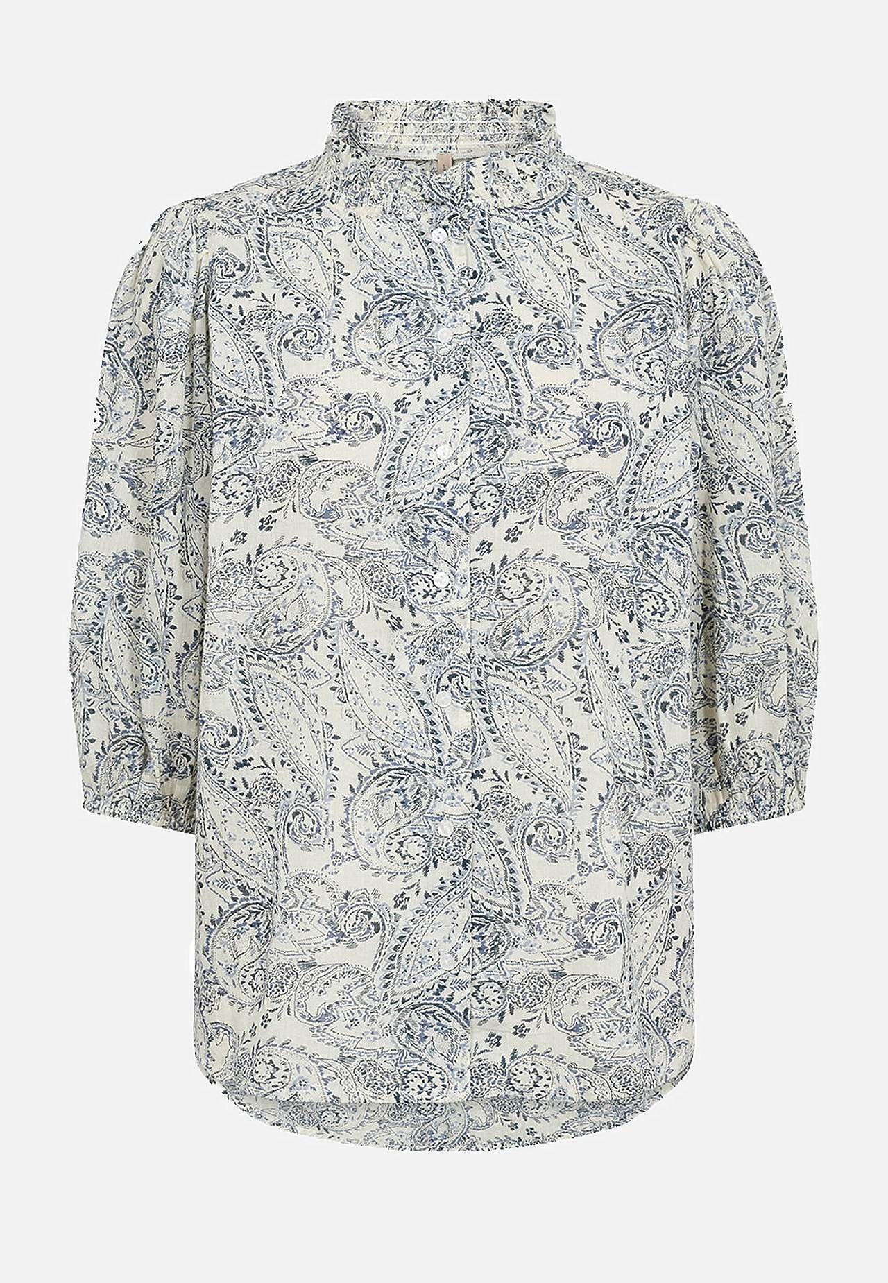 Bomullsblus med knappar