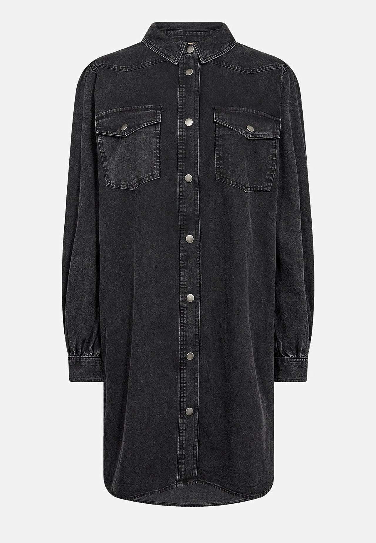 Lång denimskjorta