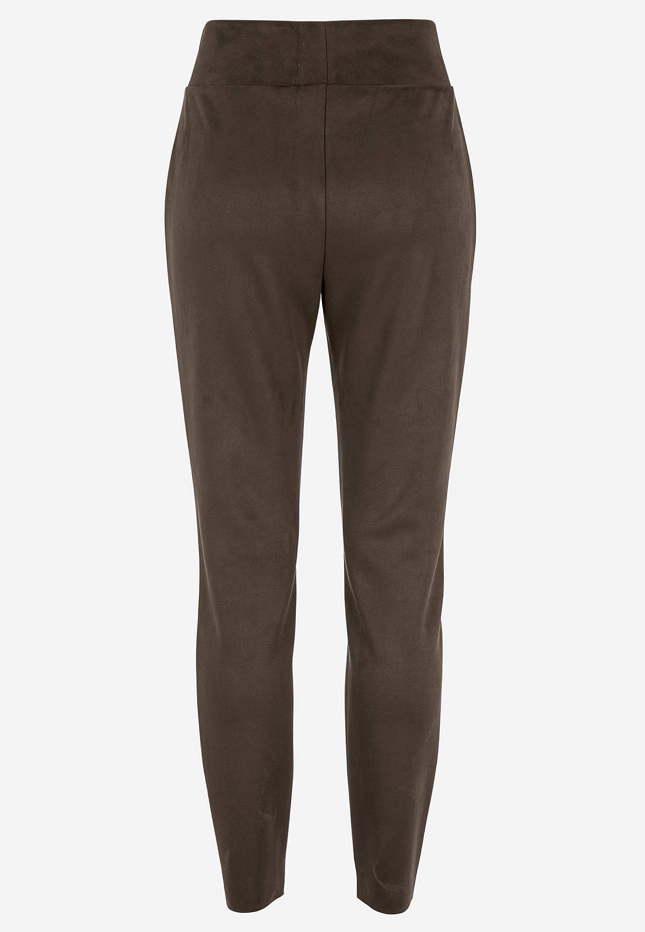 Leggings med mocka-look