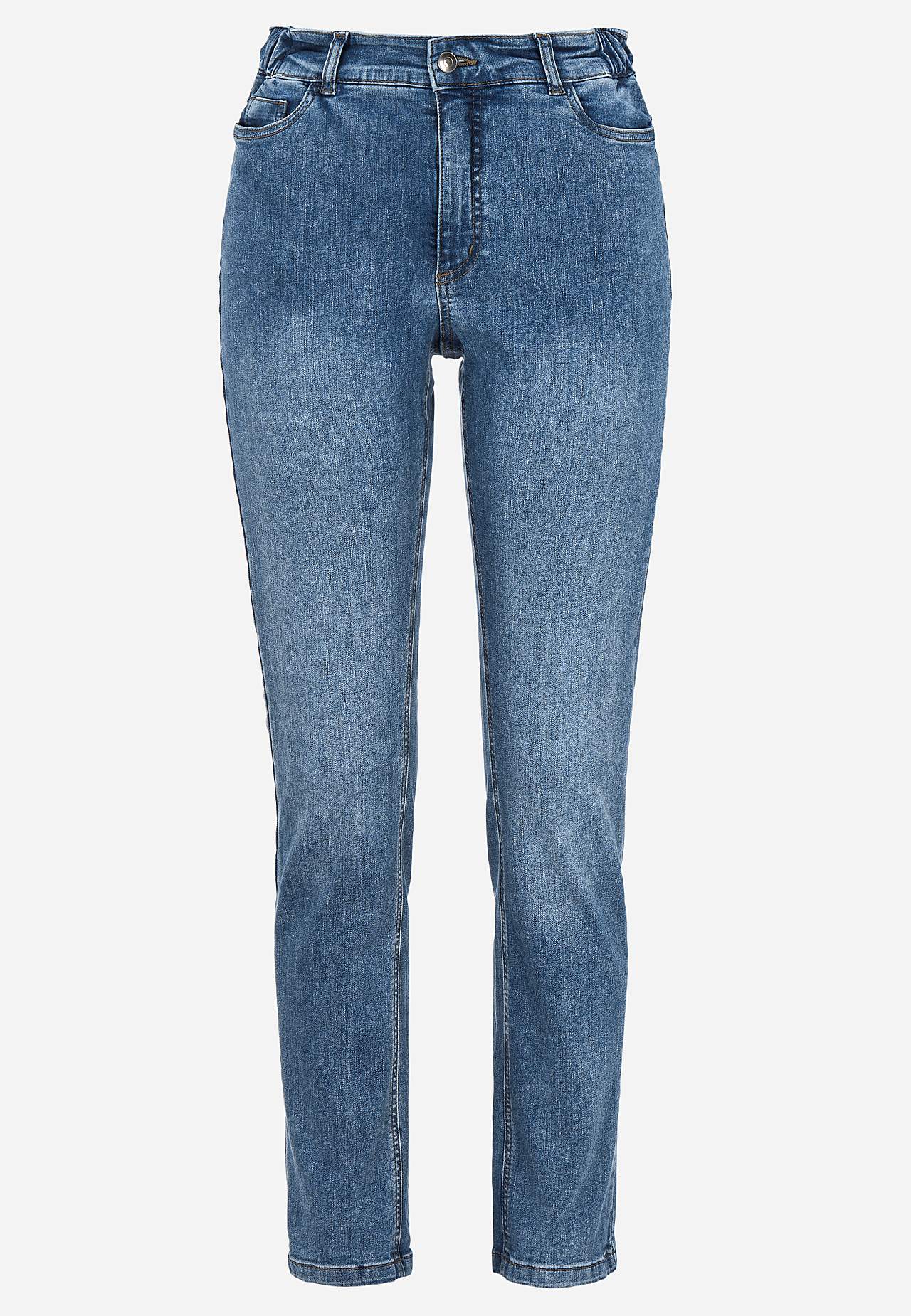 Jeans med resår i sidorna