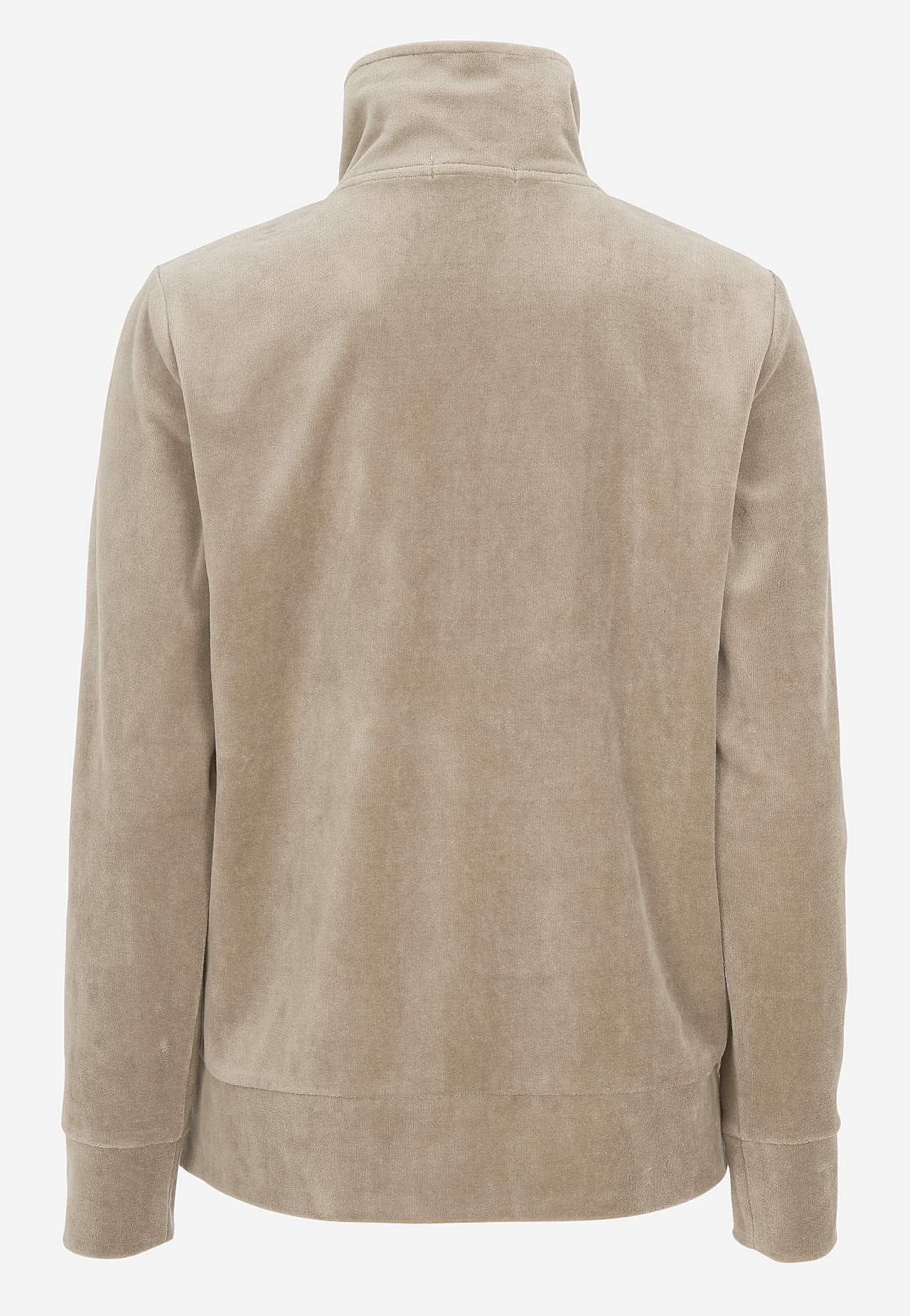 Velourjacka med dragkedja