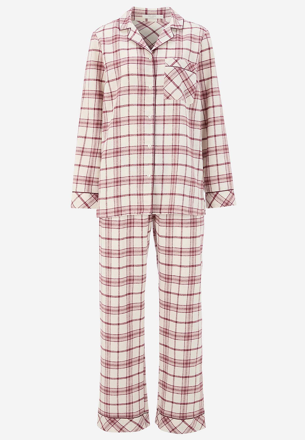 Rutig pyjamas i flanell