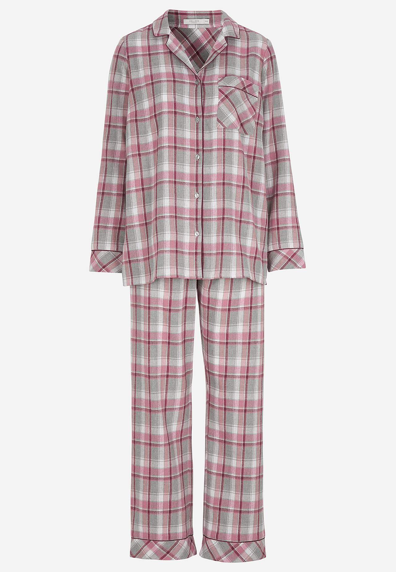 Rutig pyjamas i flanell