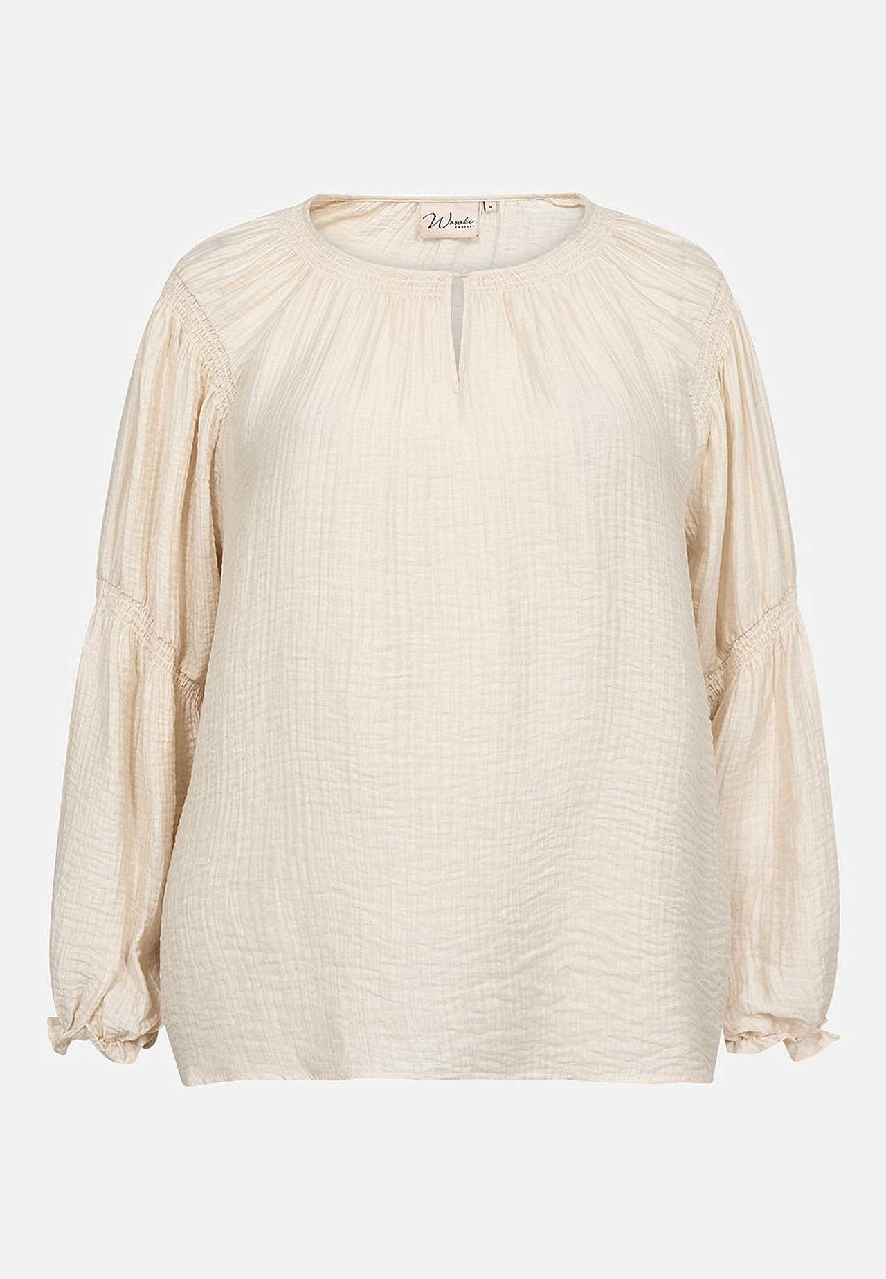 Vävd blus med smock
