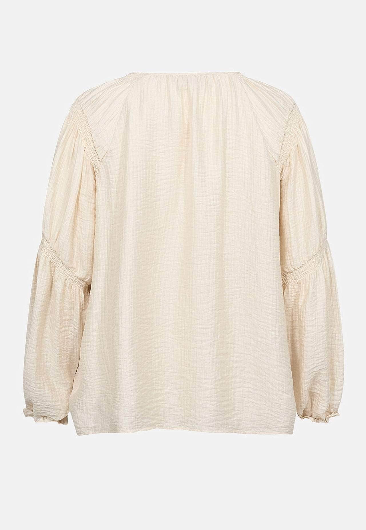 Vävd blus med smock