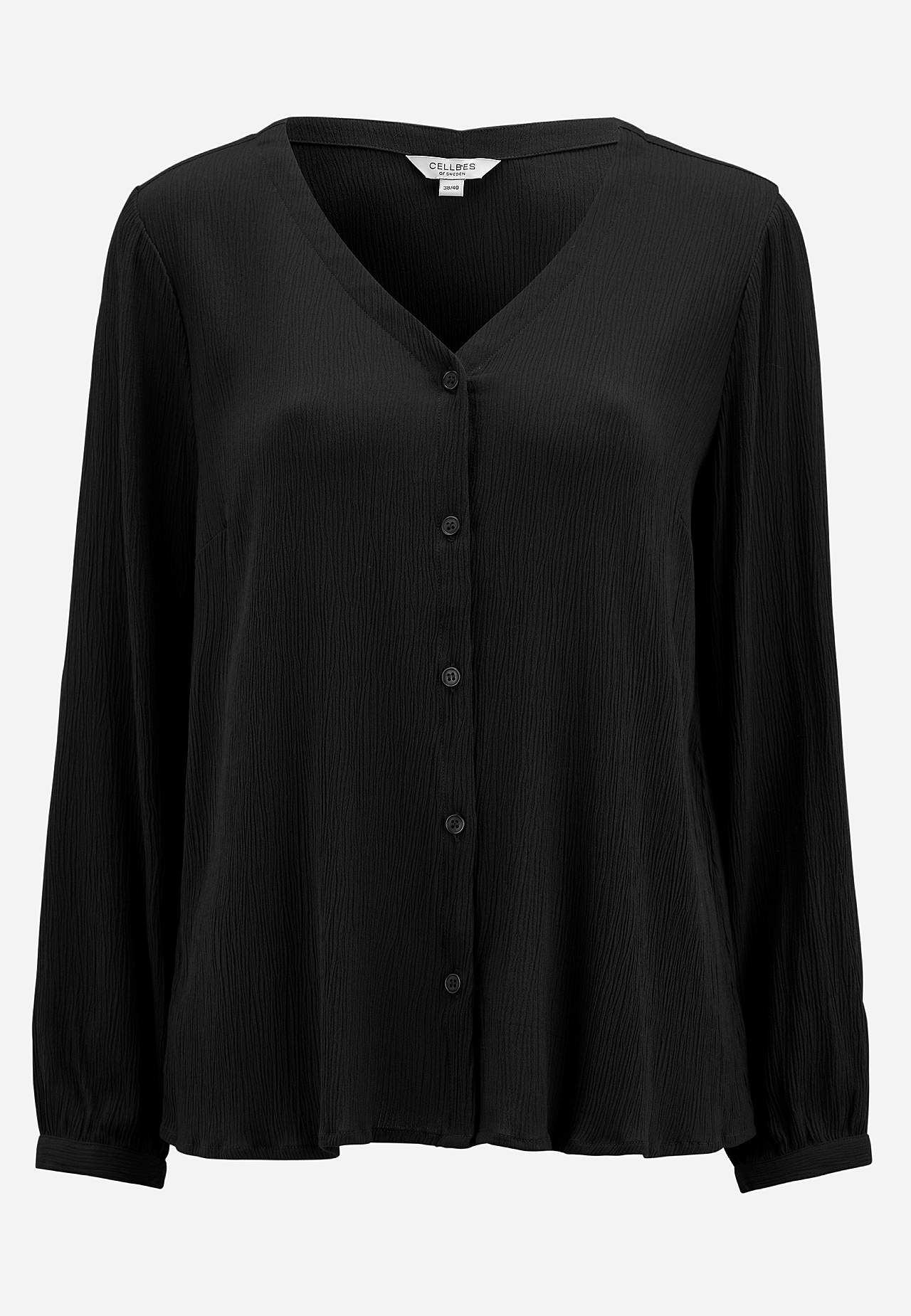 Blus med crepe-kvalitet