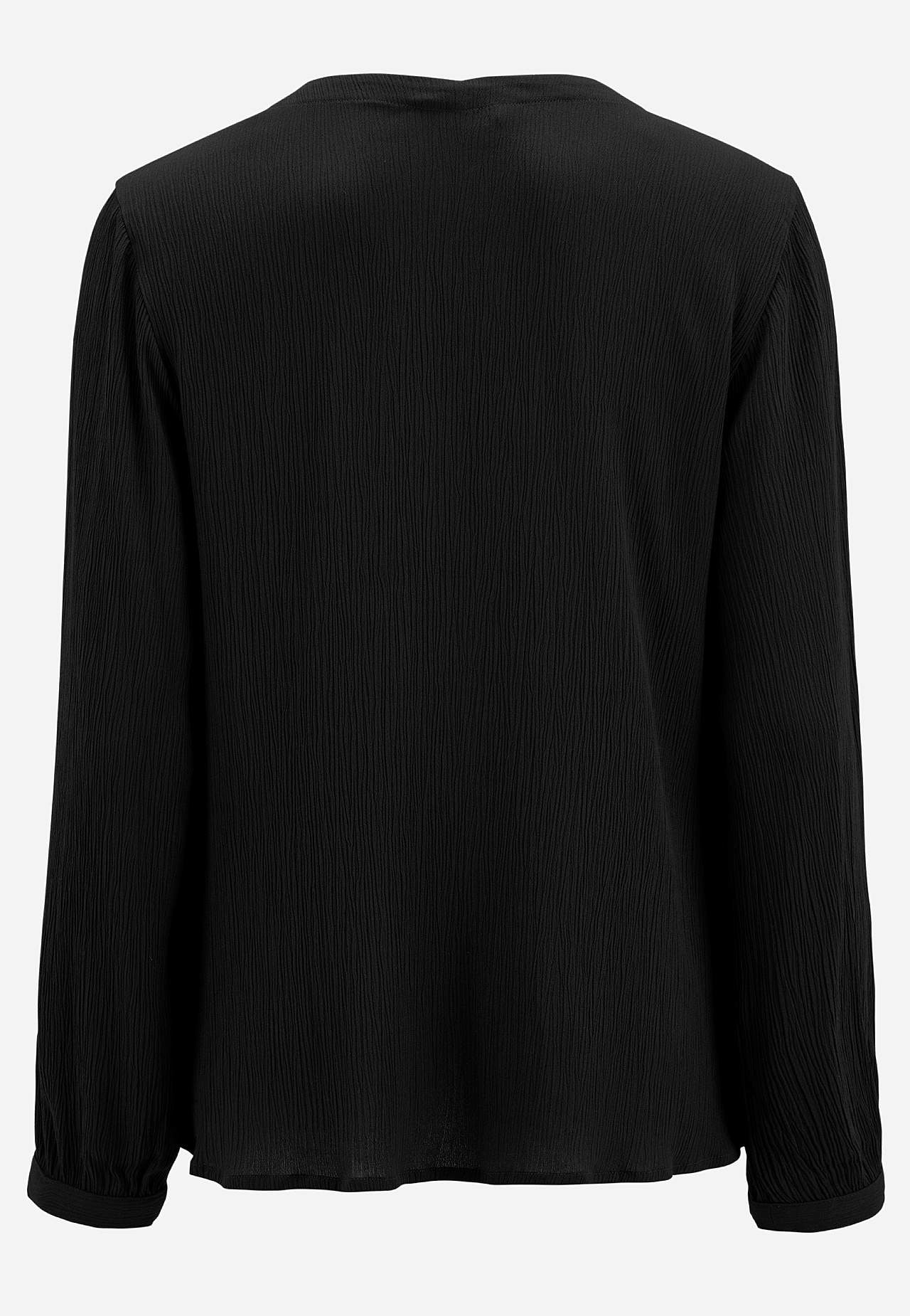 Blus med crepe-kvalitet