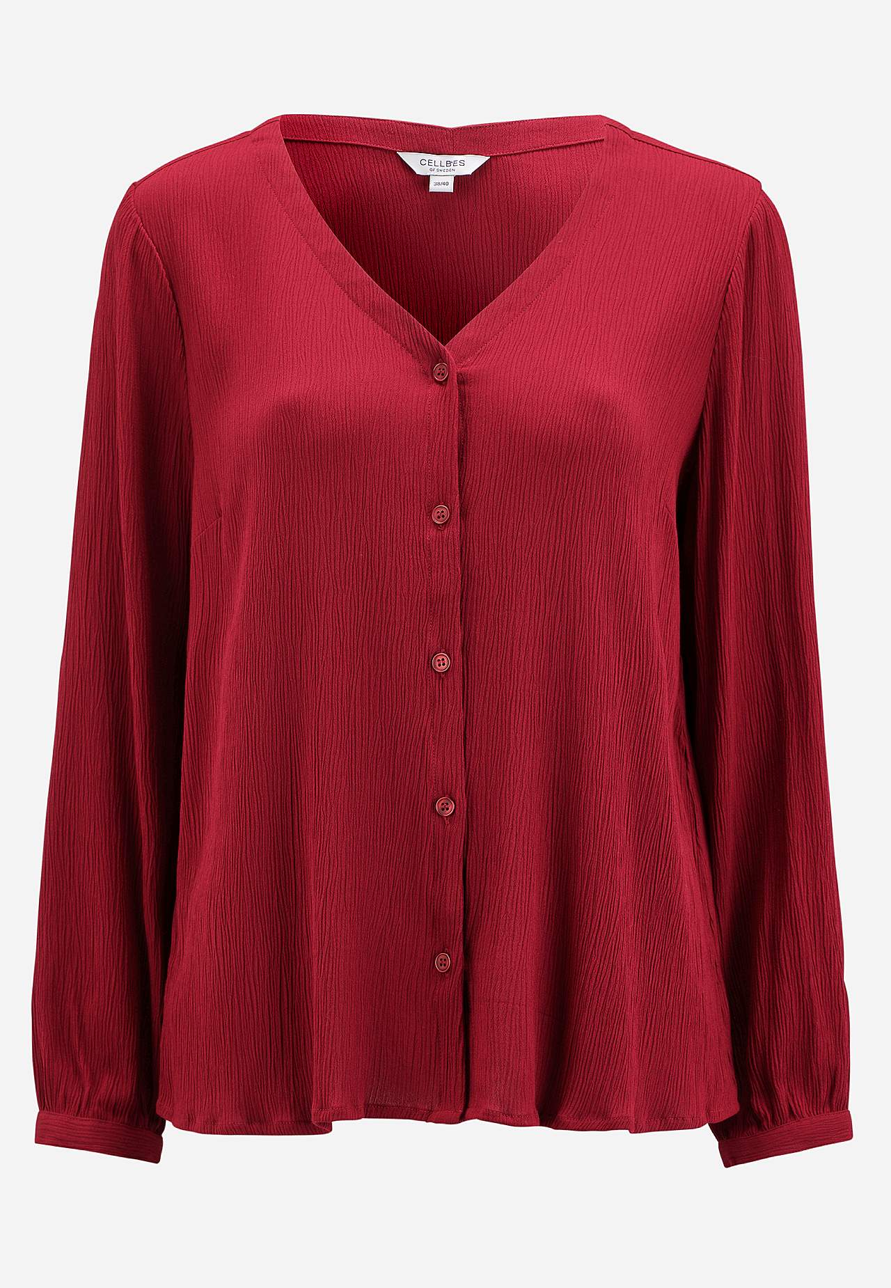 Blus med crepe-kvalitet