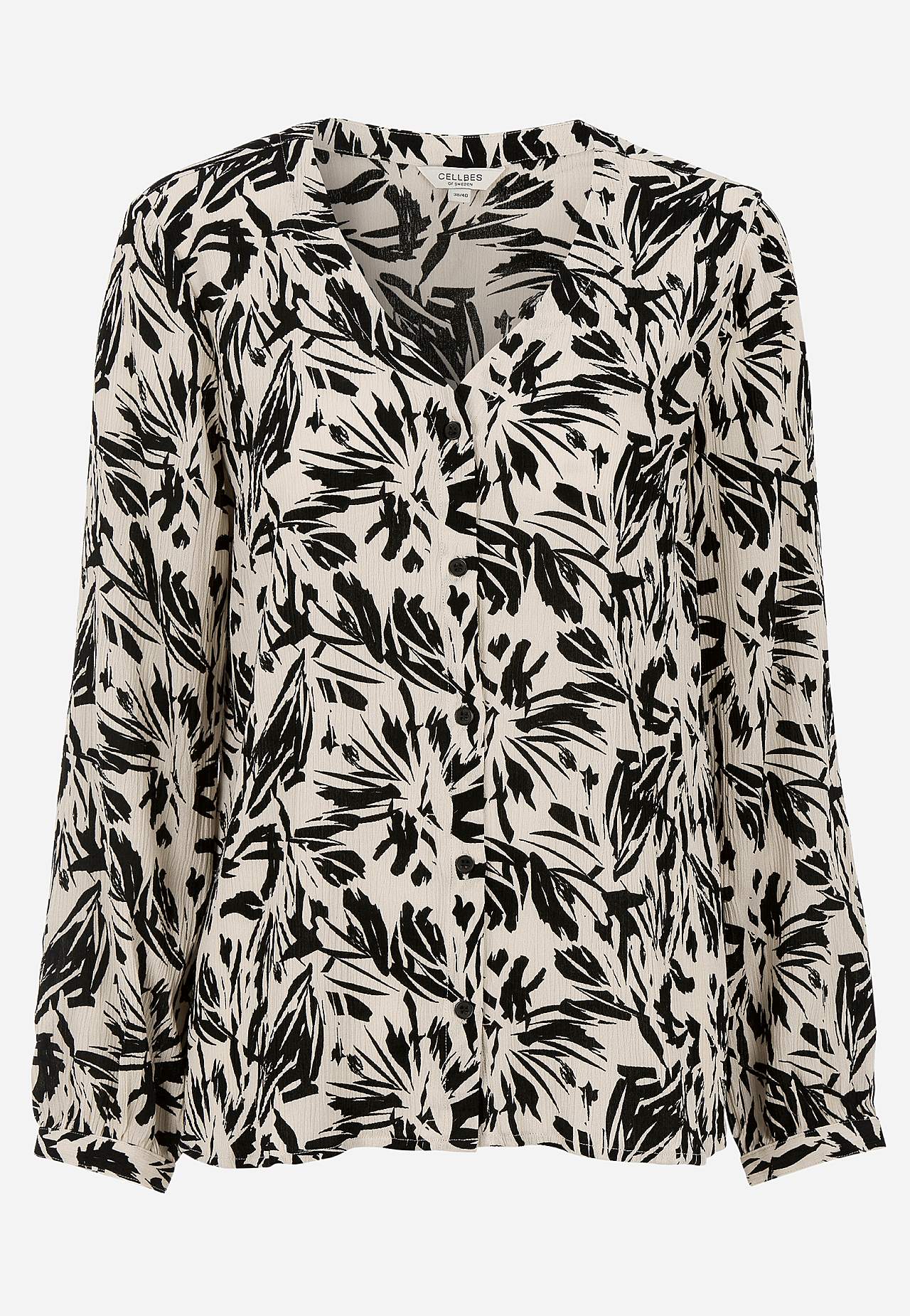 Blus med crepe-kvalitet