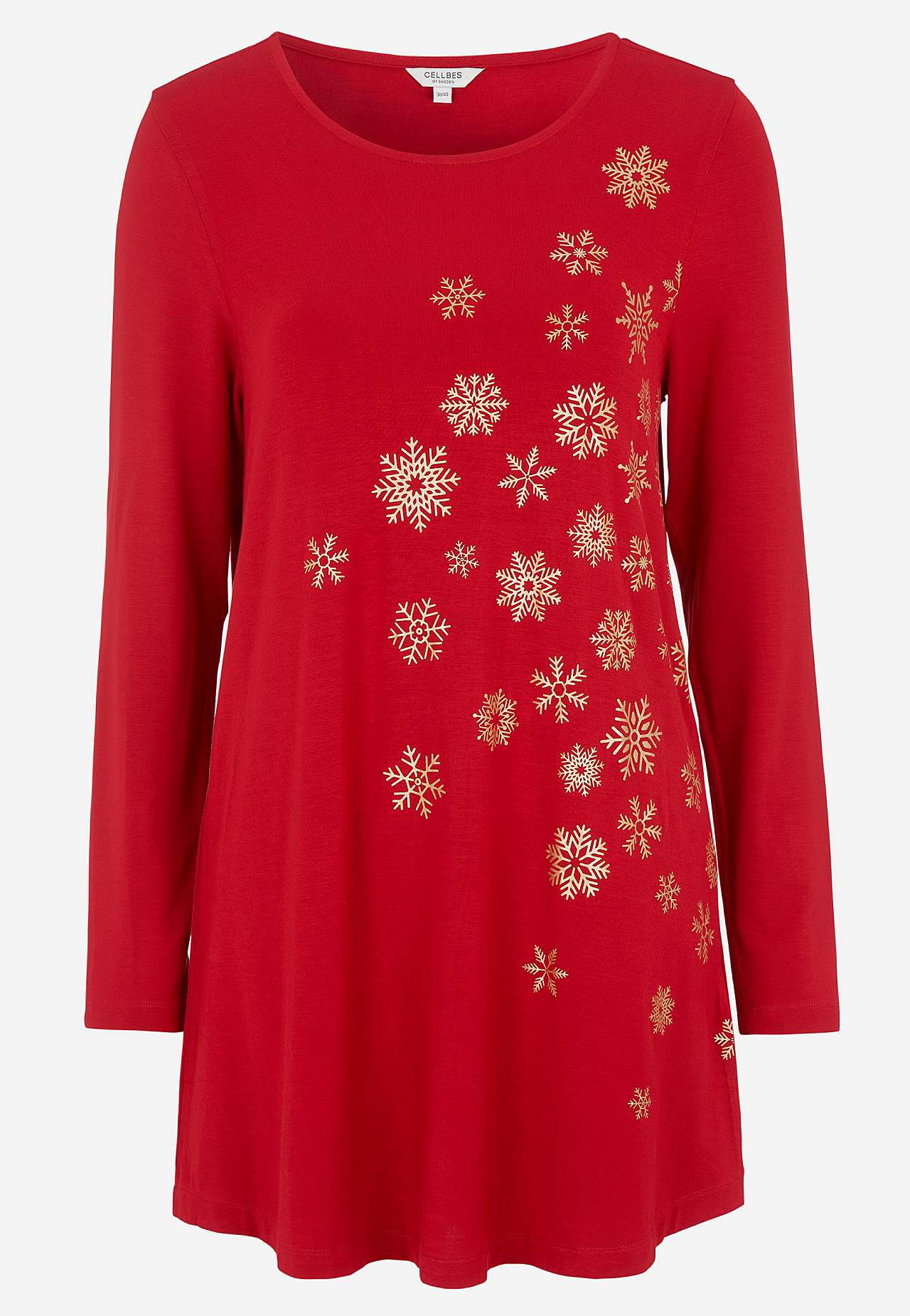 Trikåtunika med julmotiv