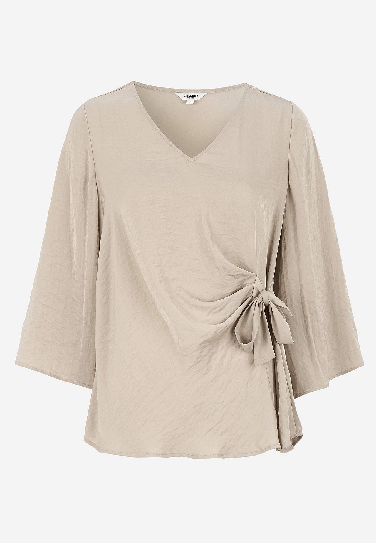 Blus med knytband