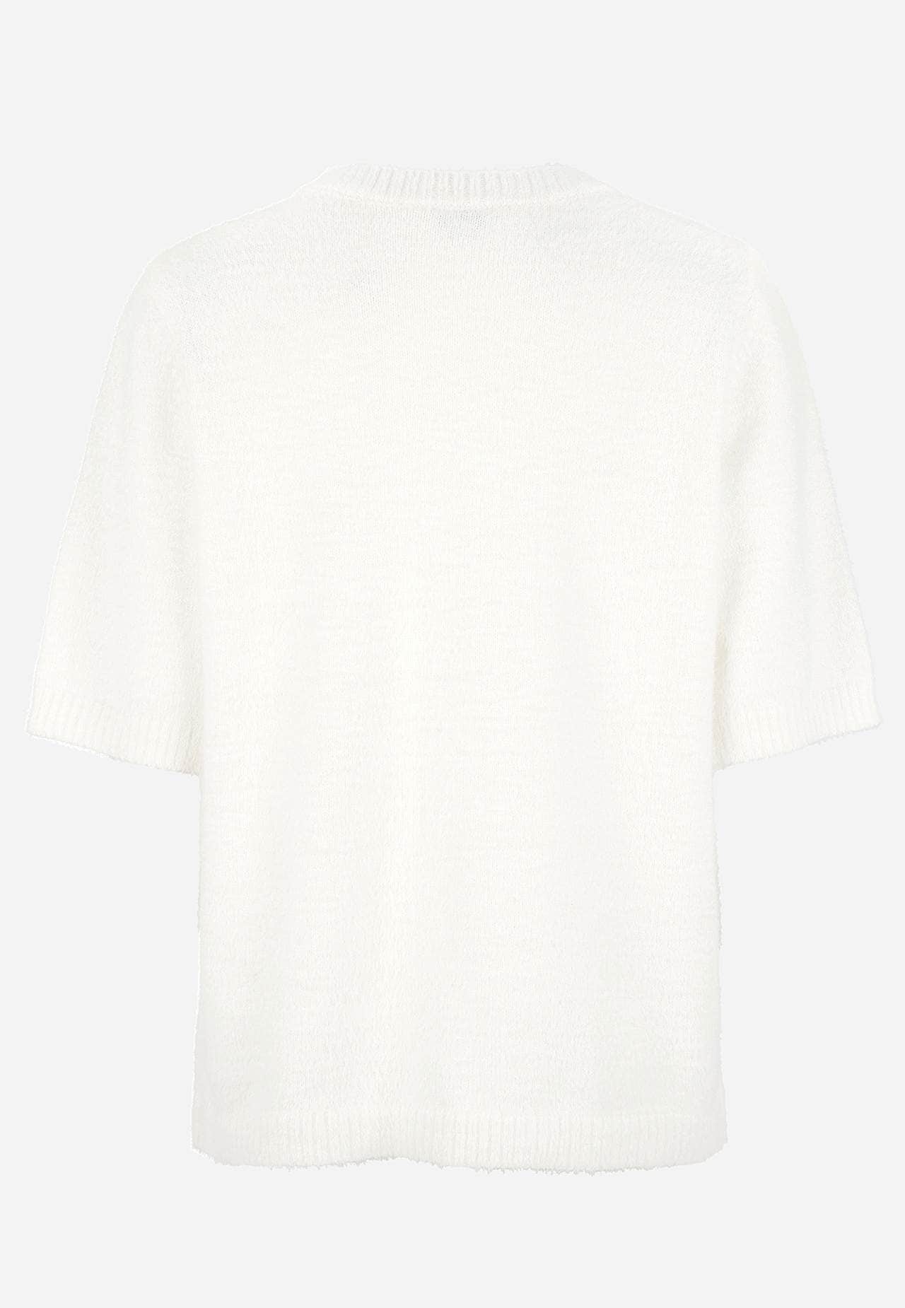 Kortärmad stickad tröja