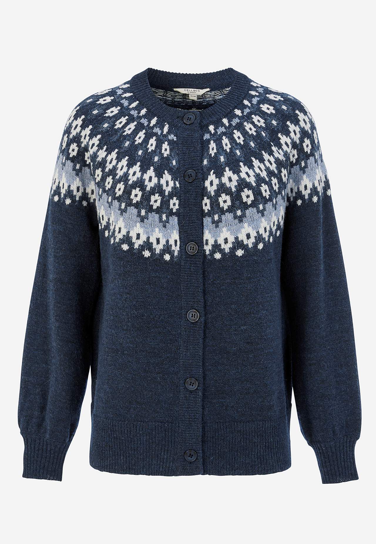 Jacquardmönstrad cardigan