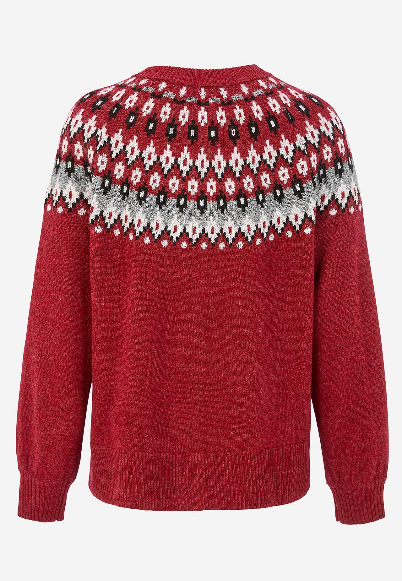 Jacquardmönstrad cardigan