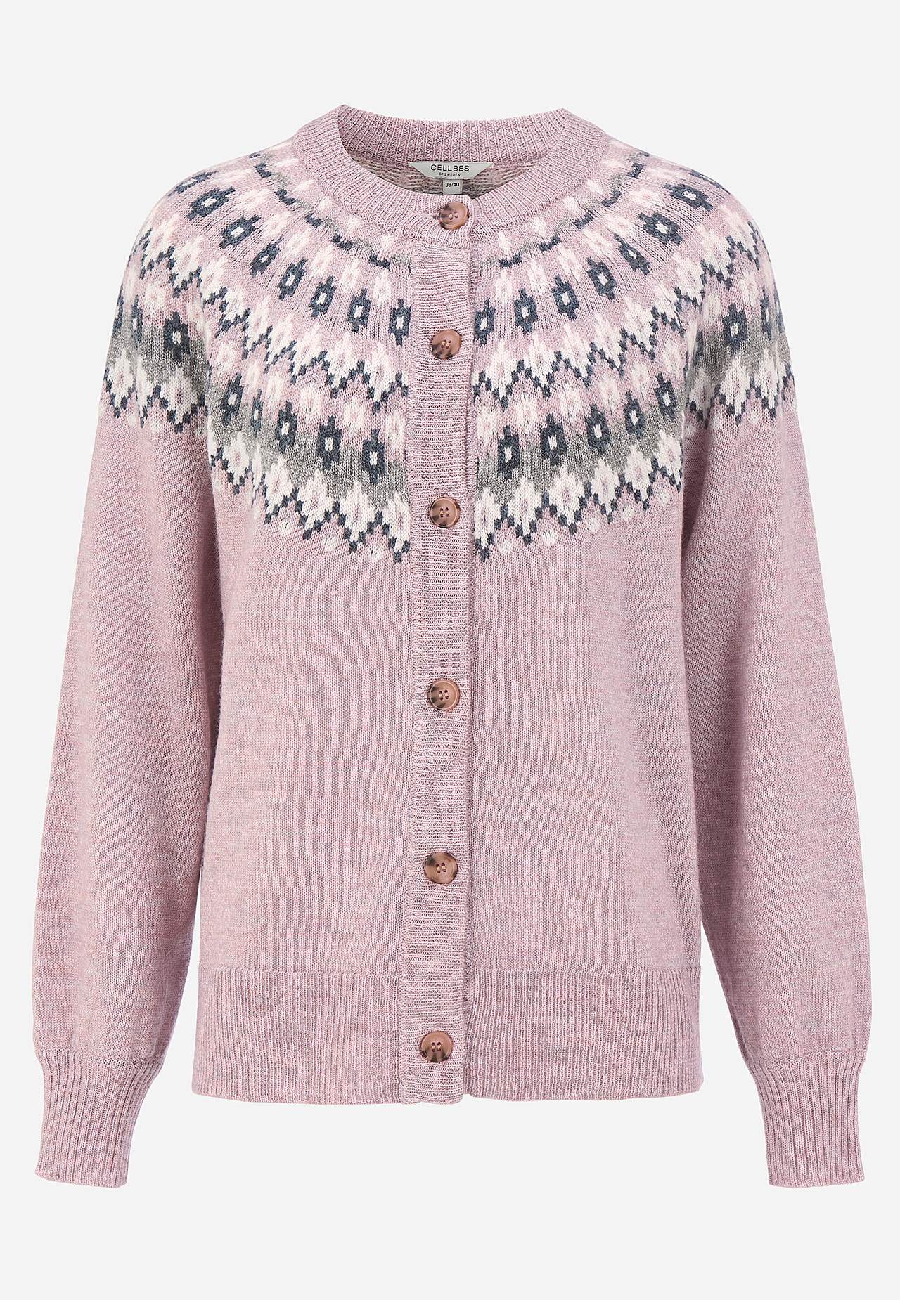 Jacquardmönstrad cardigan