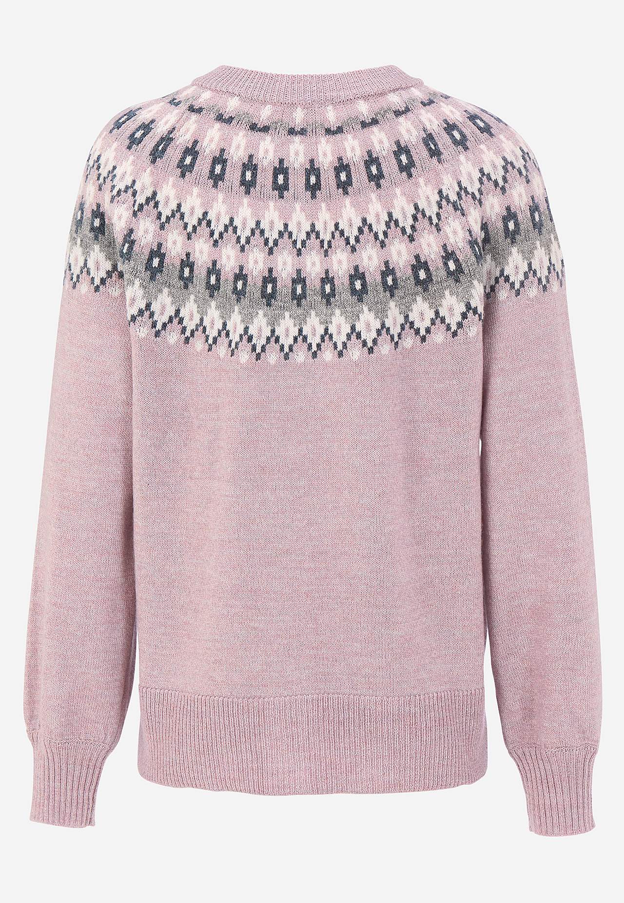Jacquardmönstrad cardigan