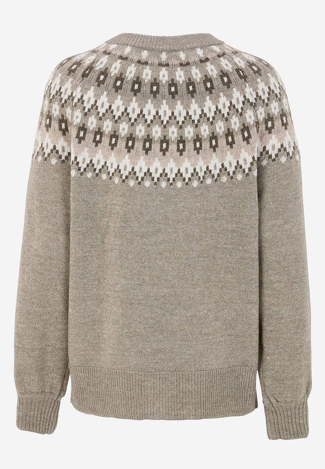Jacquardmönstrad cardigan