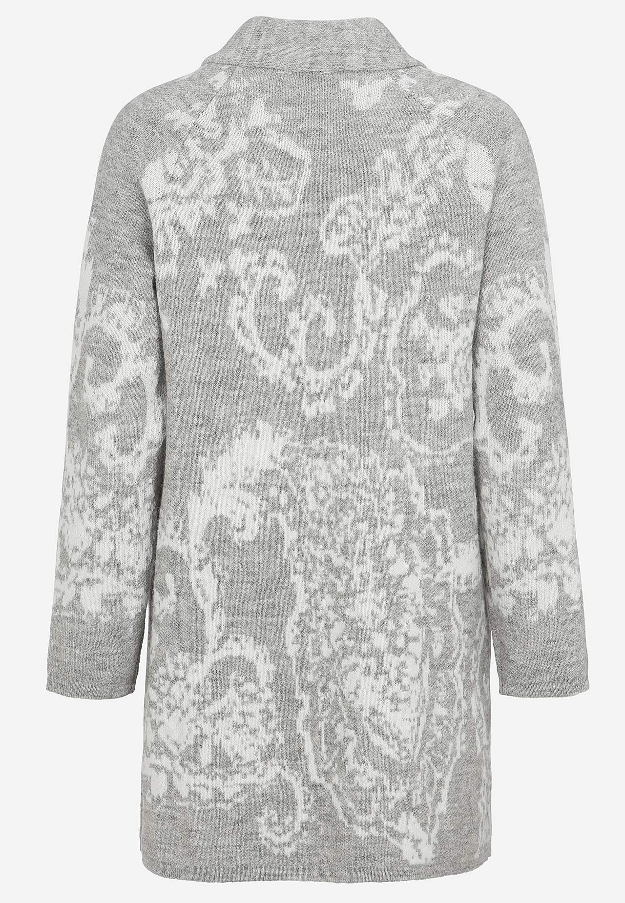 Jacquardstickad cardigan