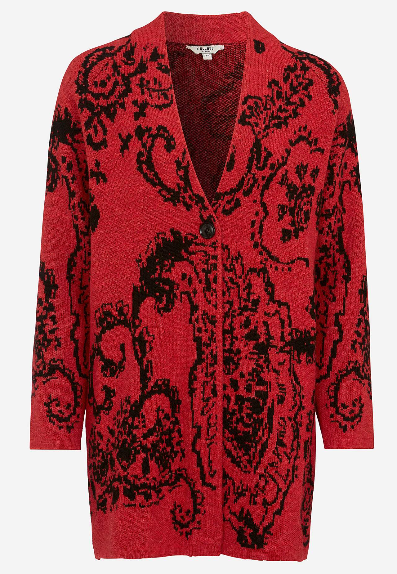 Jacquardstickad cardigan