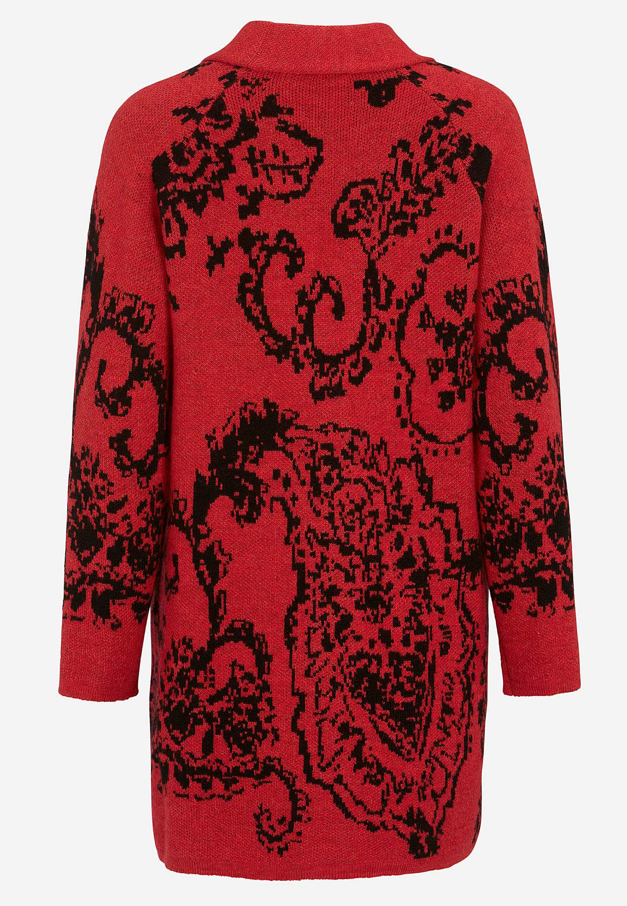 Jacquardstickad cardigan