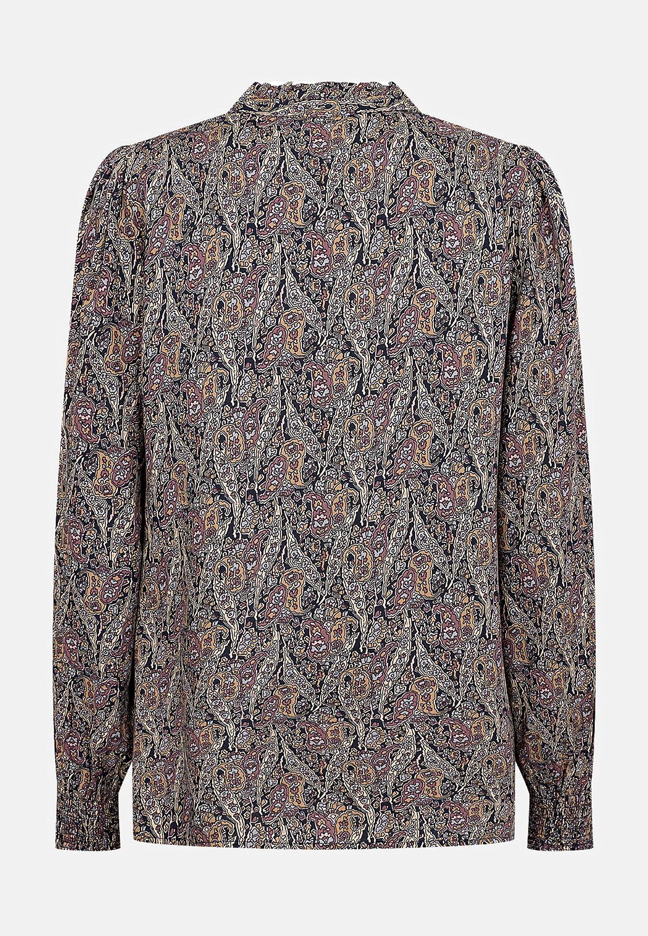 Vävd blus med knappar
